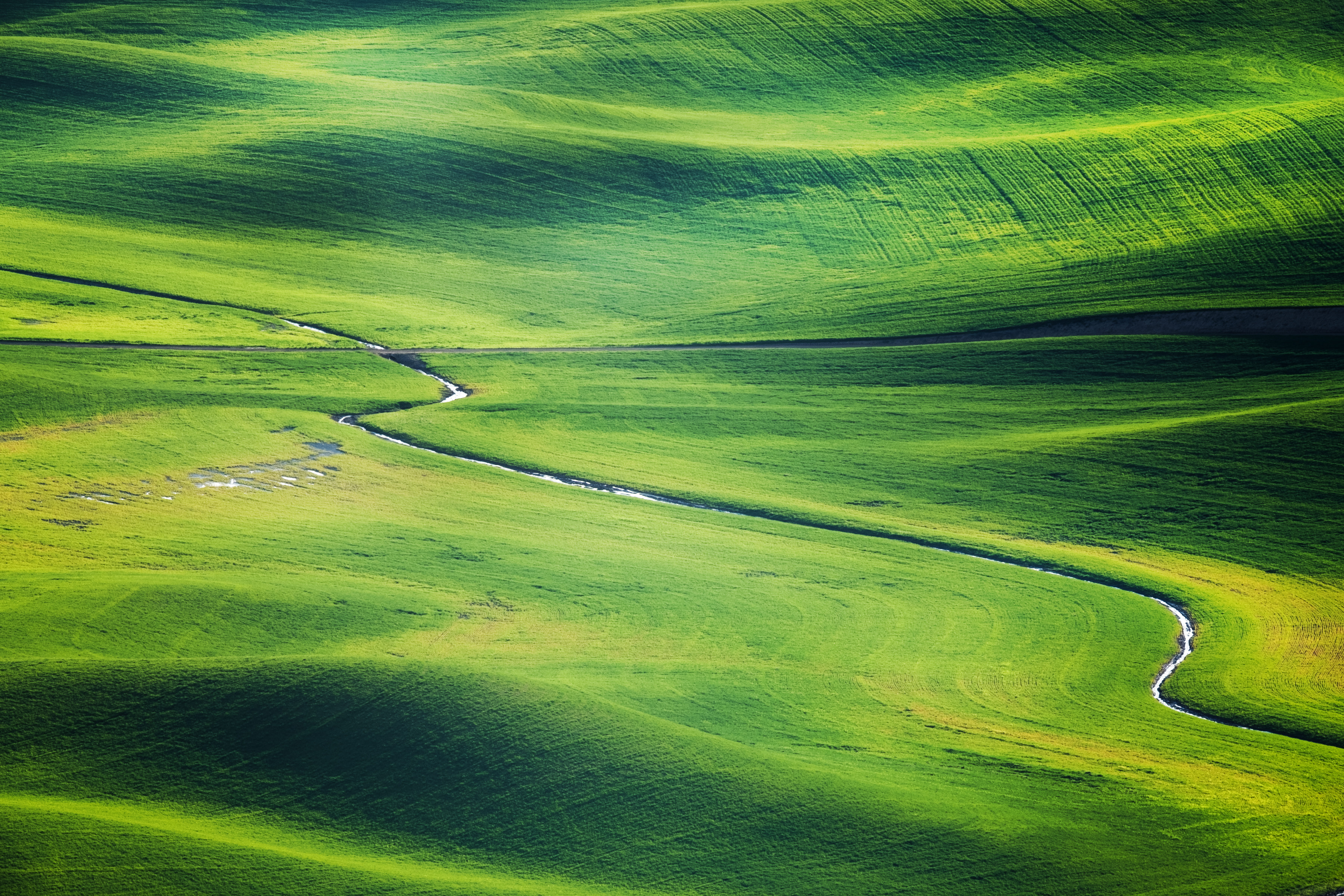 outdoors, full frame, hill, no people, 5K, grassland, summer, rural, daylight, country, landscape, tranquility, day, grass, plant, road, HD Wallpaper