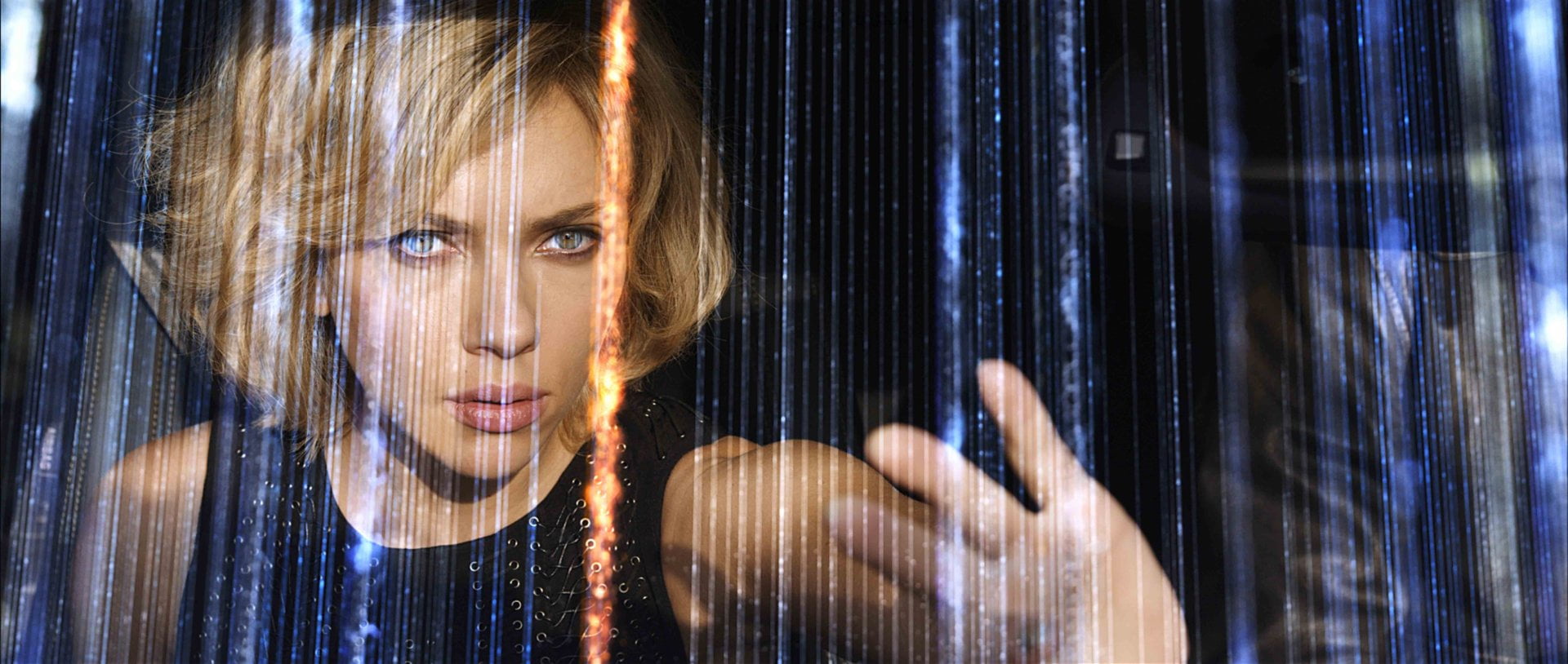 looking, hair, front view, nightlife, one person, Movie, illuminated, Scarlett Johansson, blond hair, night, beauty, indoors, women, portrait, adult, Lucy, HD Wallpaper