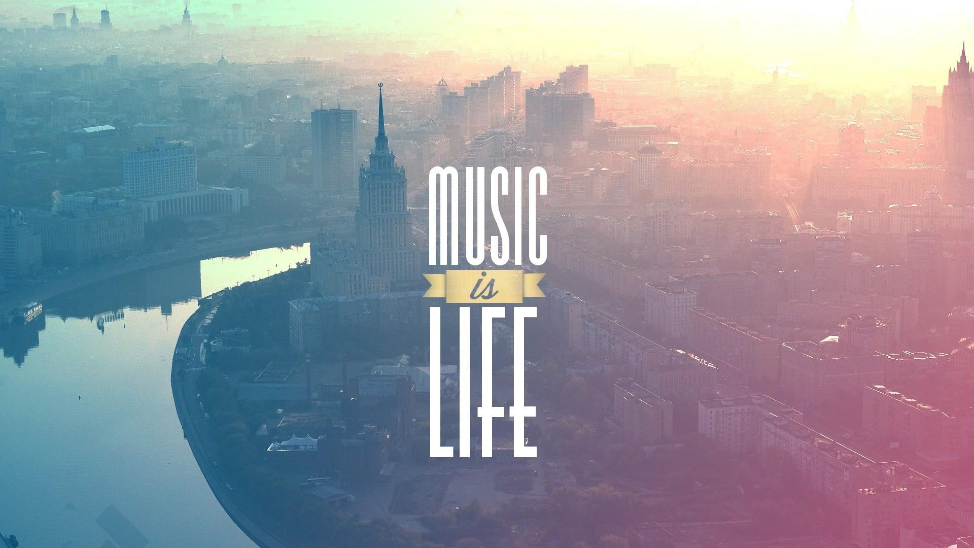 cityscape, 1080P, life, text, music, HD Wallpaper