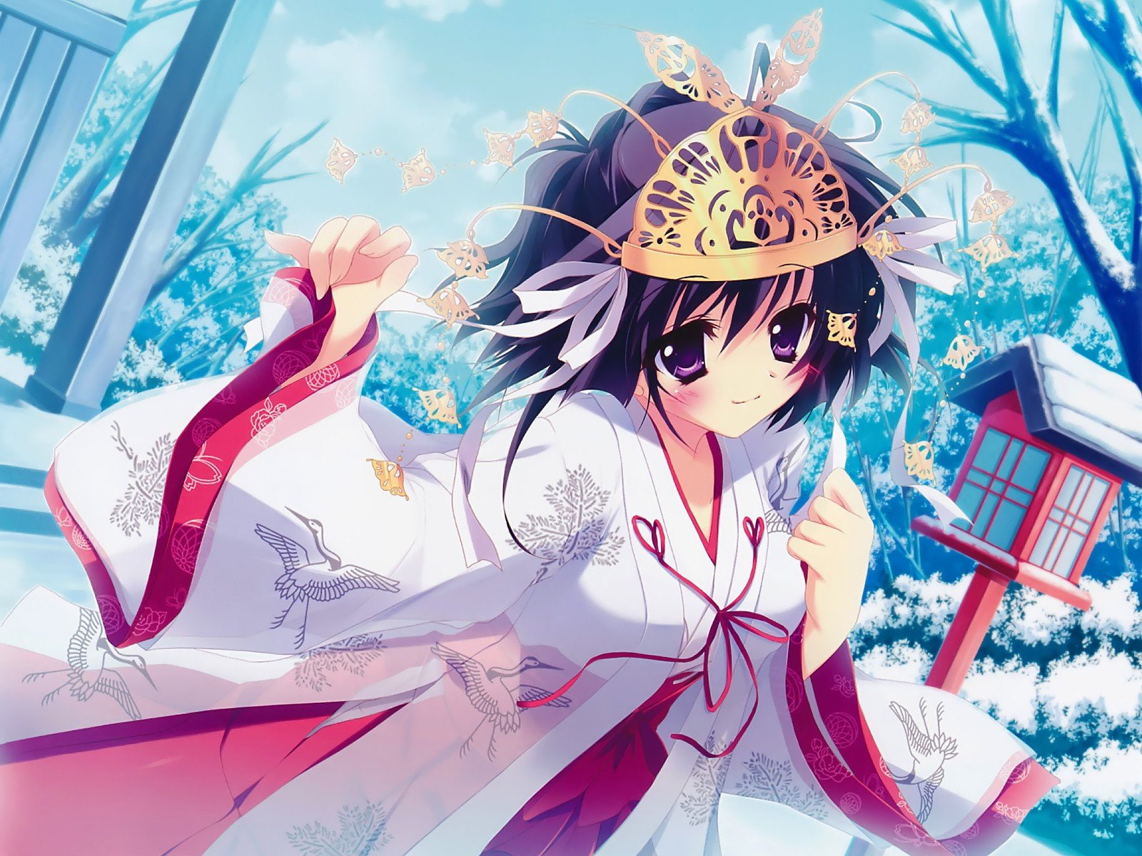 symphony, 720P, miko, anime, mashiroiro, game, izumi, girls, tsubasu, HD Wallpaper