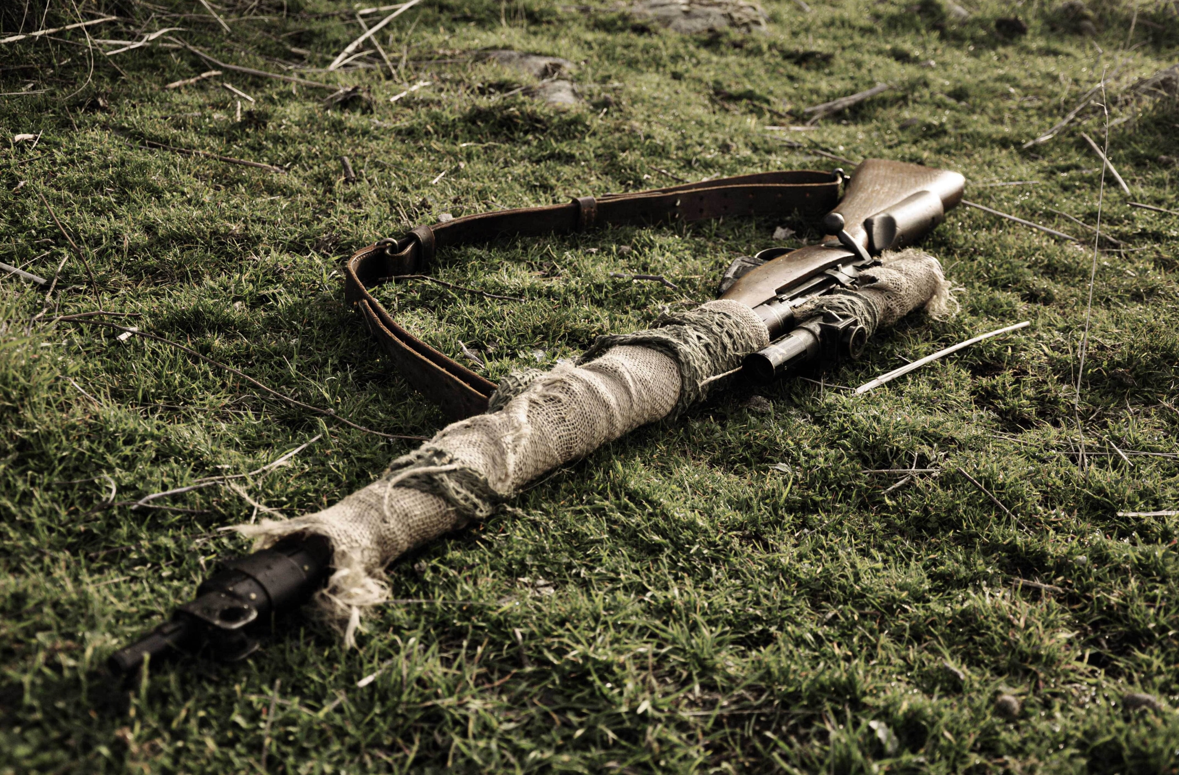 work tool, outdoors, high angle view, plant, personal accessory, abandoned, lee enfield 4k desktop background  hd, equipment, 4K, grass, sword, growth, HD Wallpaper