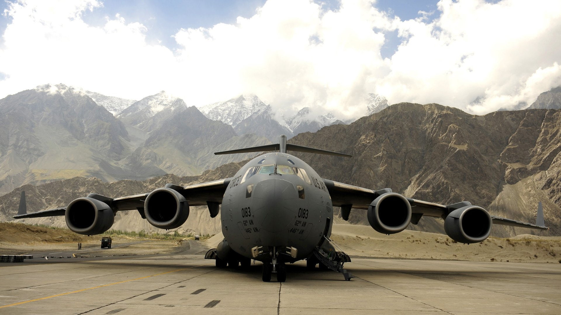 Military Transport Aircraft, 1080P, Lockheed C-5 Galaxy, HD Wallpaper