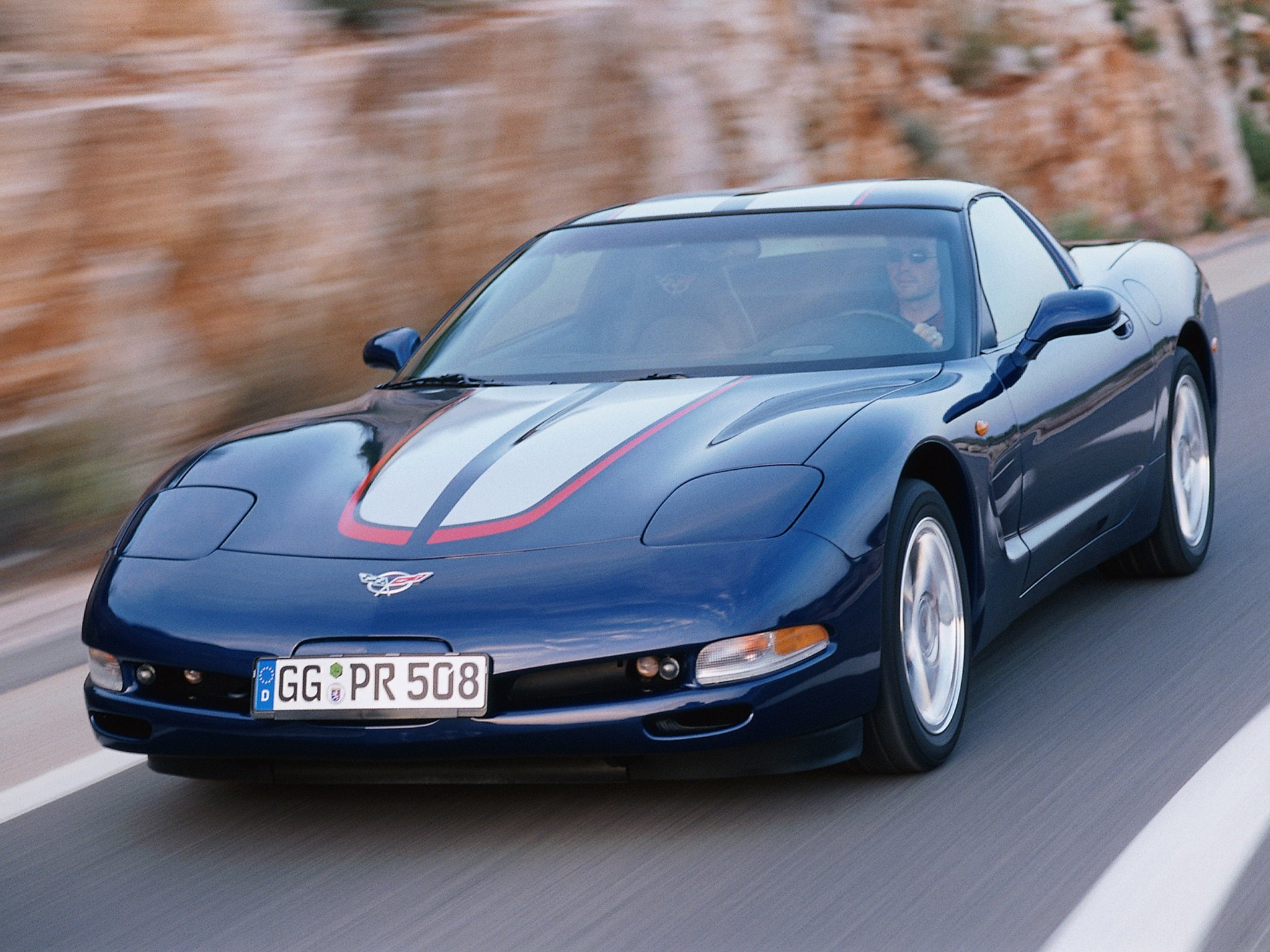 2004, 1080P, coupe, chevrolet, c 5, muscle, eu spec, corvette, supercar, HD Wallpaper