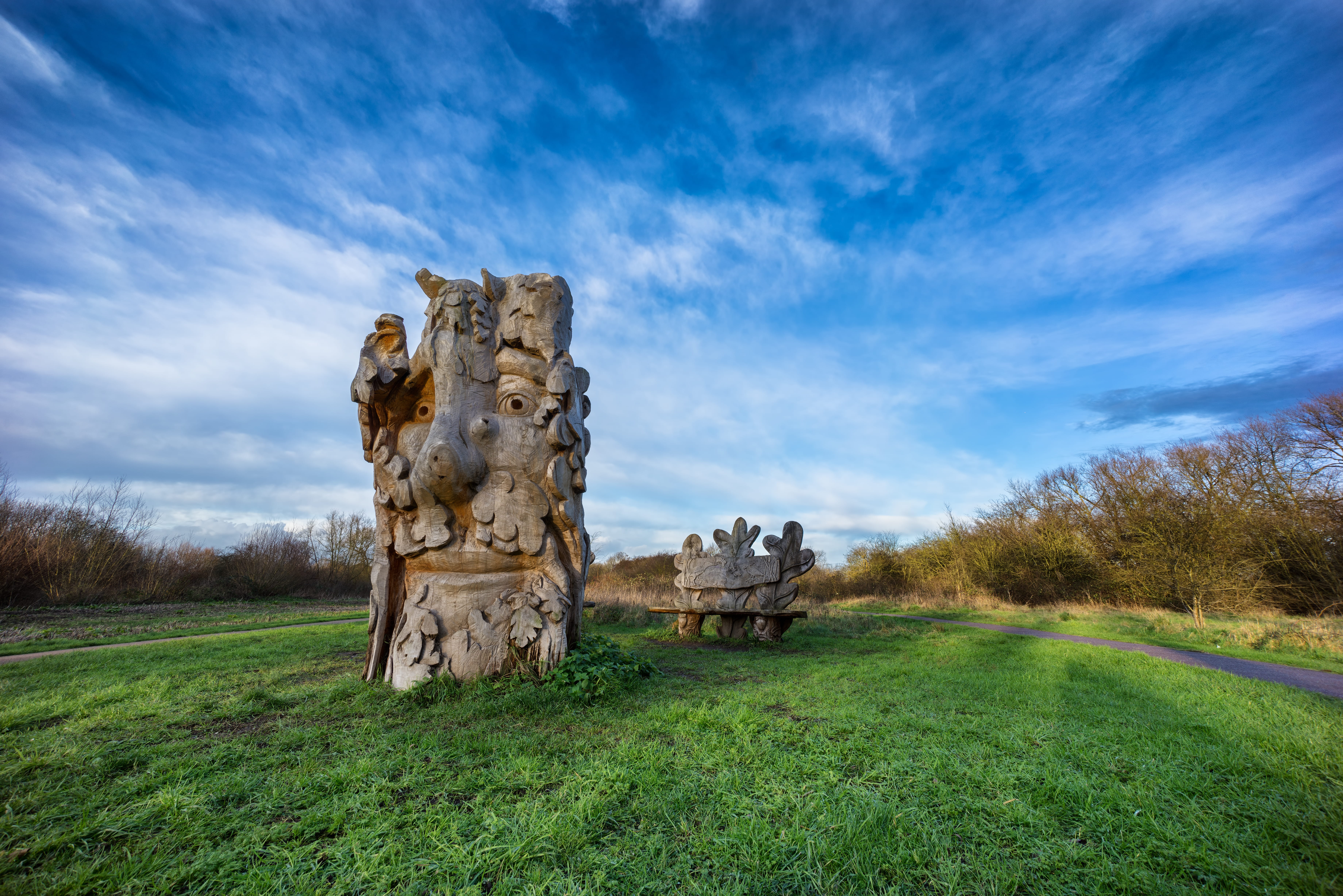 environment, enfield, sky, statue, old, grass, architecture, ancient civilization, land, plant, united kingdom, built structure, field, cloud - sky, no people, HD Wallpaper