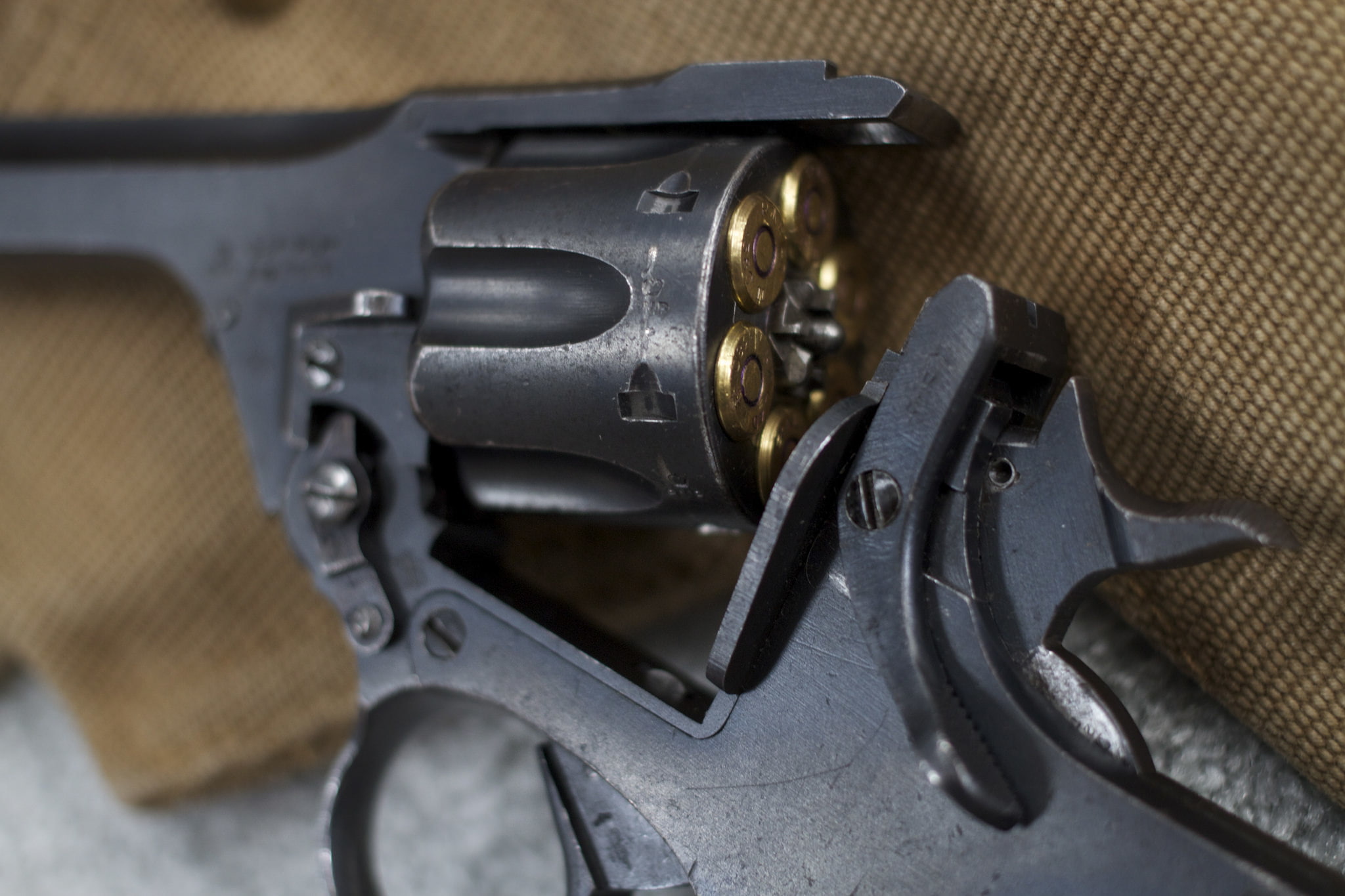 cartridges, Webley andamp; Scott, weapons, macro, revolver, 1080P, HD Wallpaper