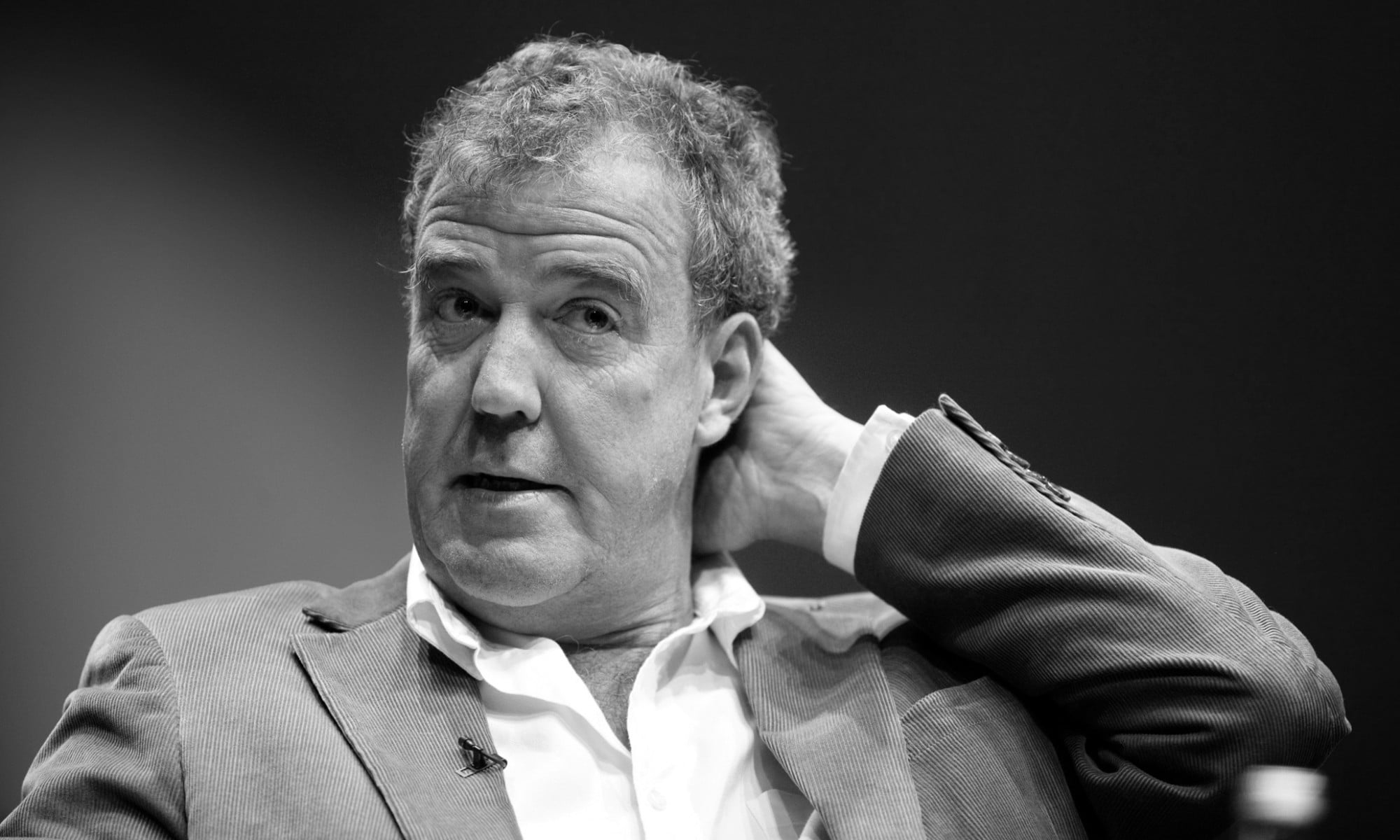 head And Shoulders, one Person, top gear, well-dressed, suit, black background, close-up, 2015, jeremy clarkson, white Hair, business, front view, senior Adult, HD Wallpaper