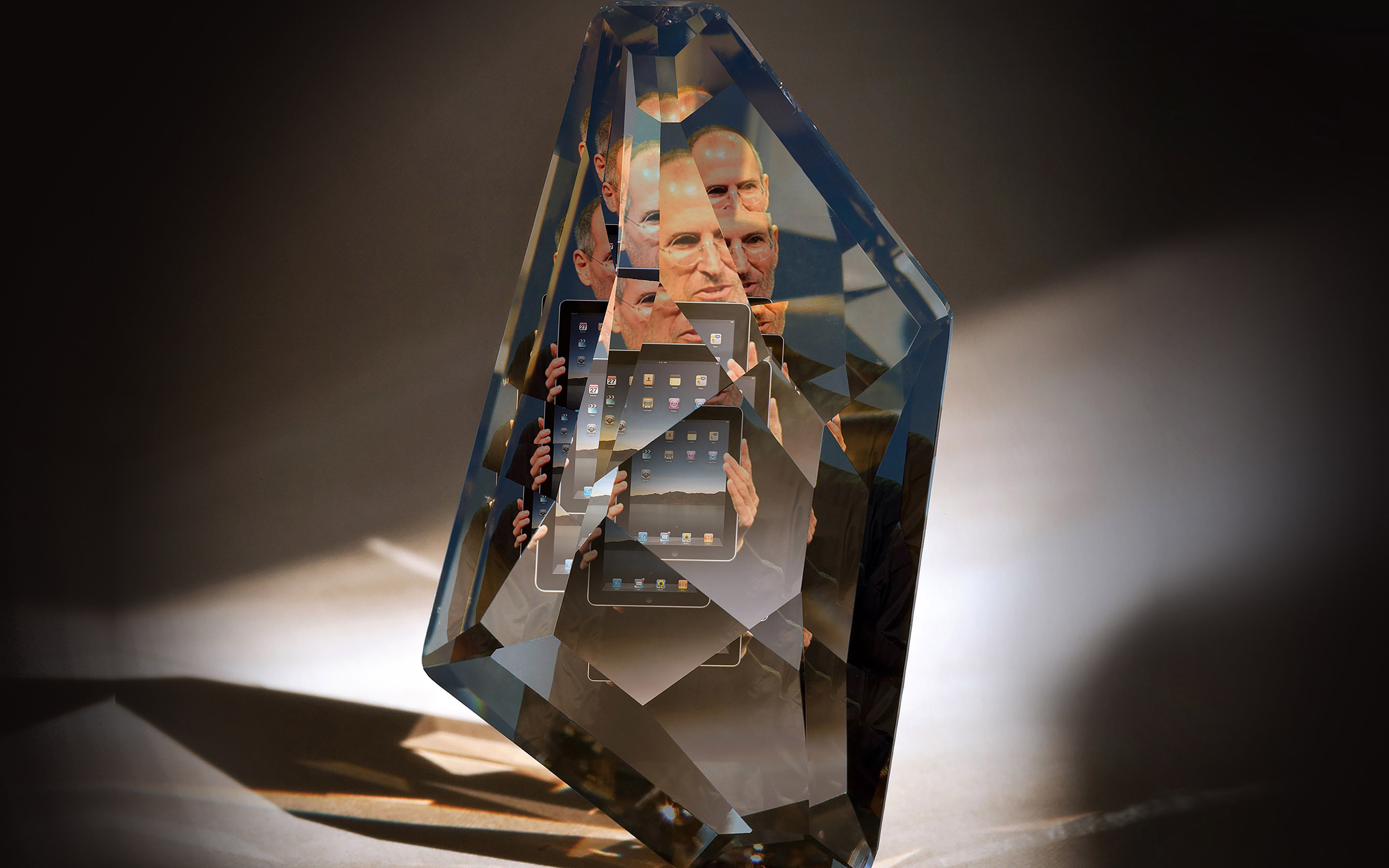 4K, apple, ios7, jobs, steve, diamond, art, HD Wallpaper