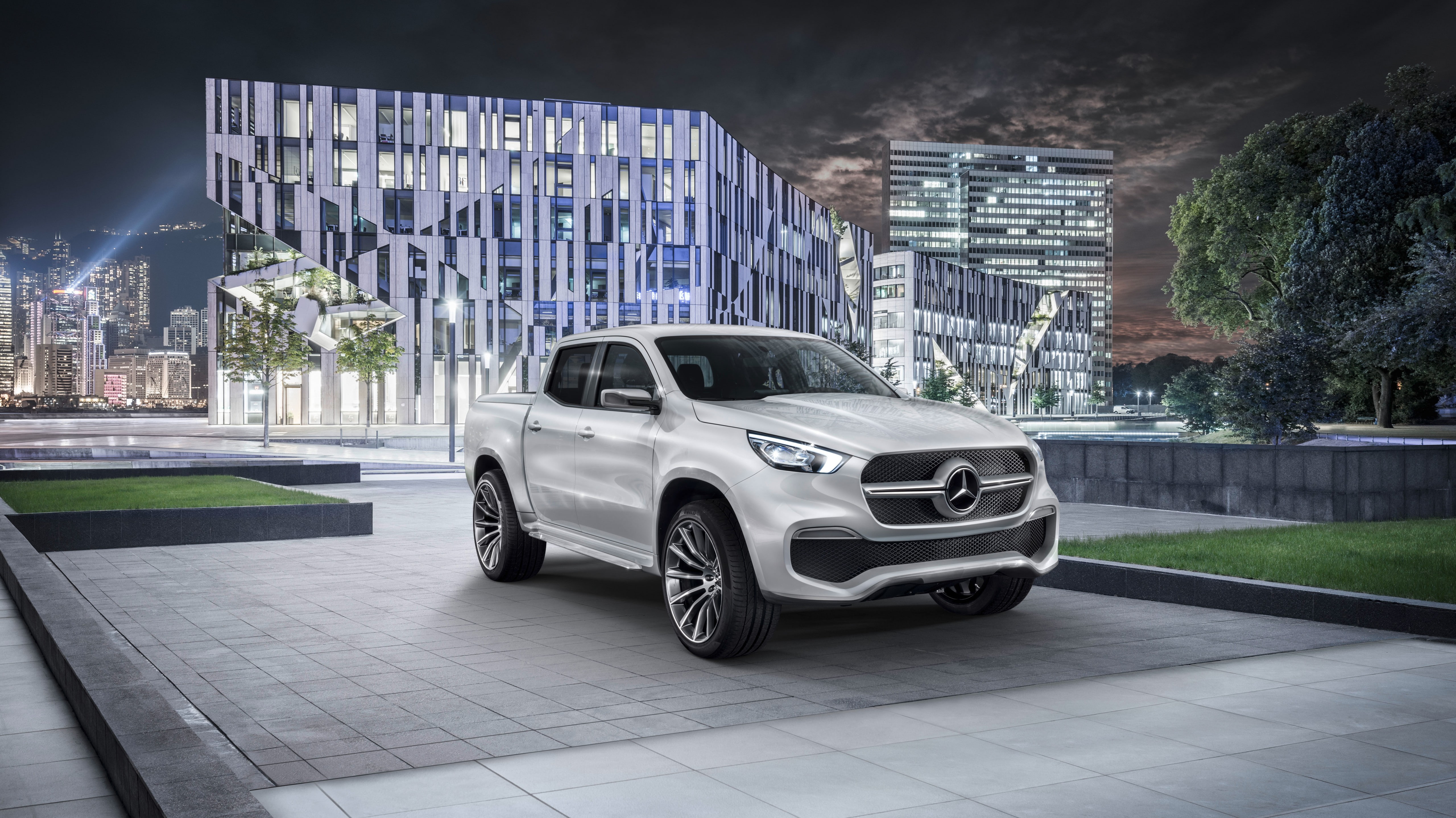 truck, pickup, class, mercedes, 5K, benz, 2017, 8k-5120x2880, HD Wallpaper