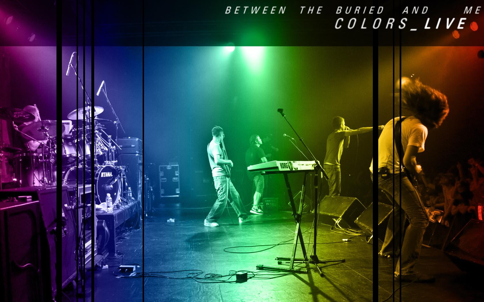 Between the Buried and Me, indoors, music, casual clothing, 720P, occupation, night, adult, stage, performance, band, electrical equipment, illuminated, HD Wallpaper
