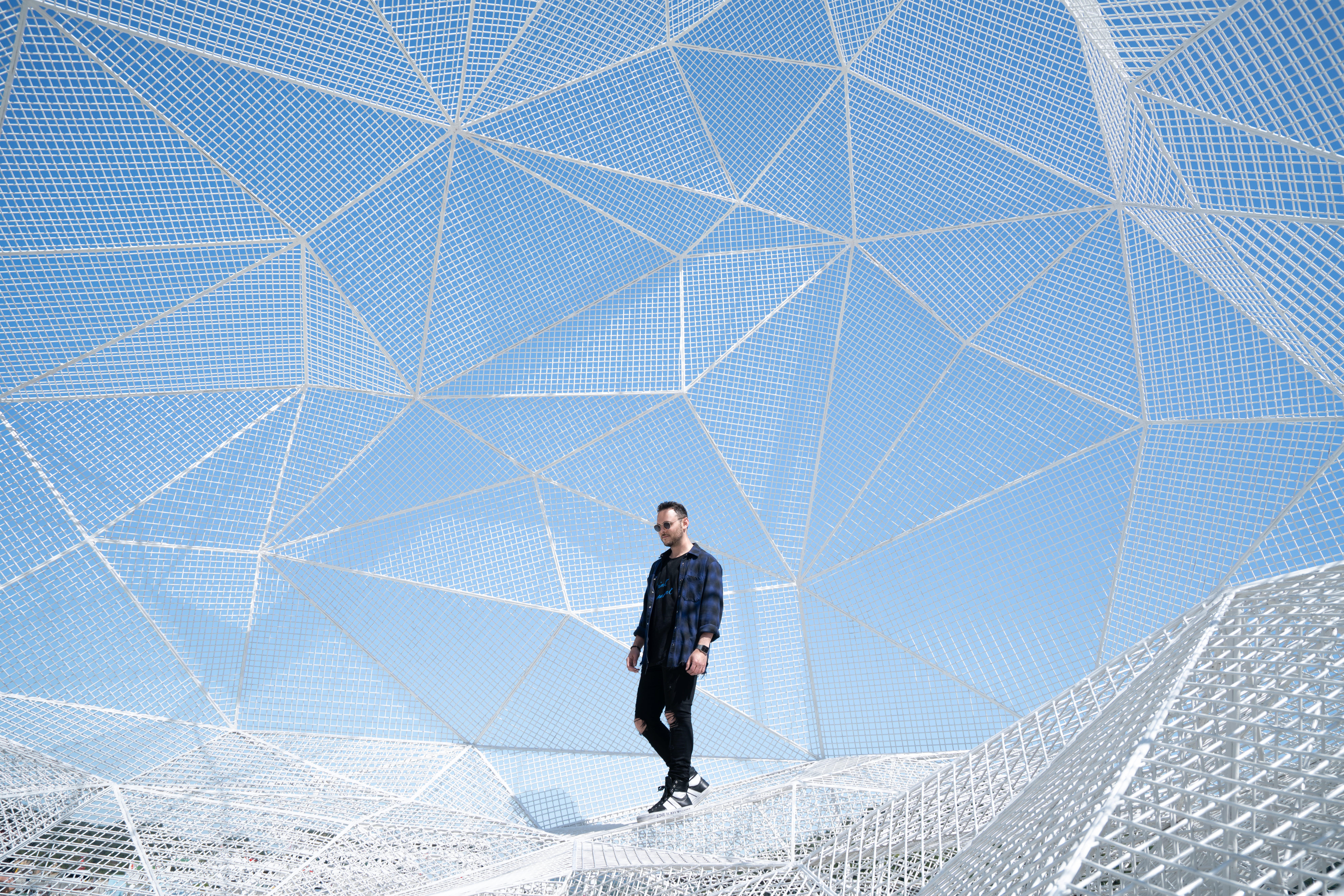 adult, human, full length, clothing, standing, sky, 8K, coat, sleeved, sphere, shirt, business, city, 4k, technology, white, person, wearing, corporate business, HD Wallpaper