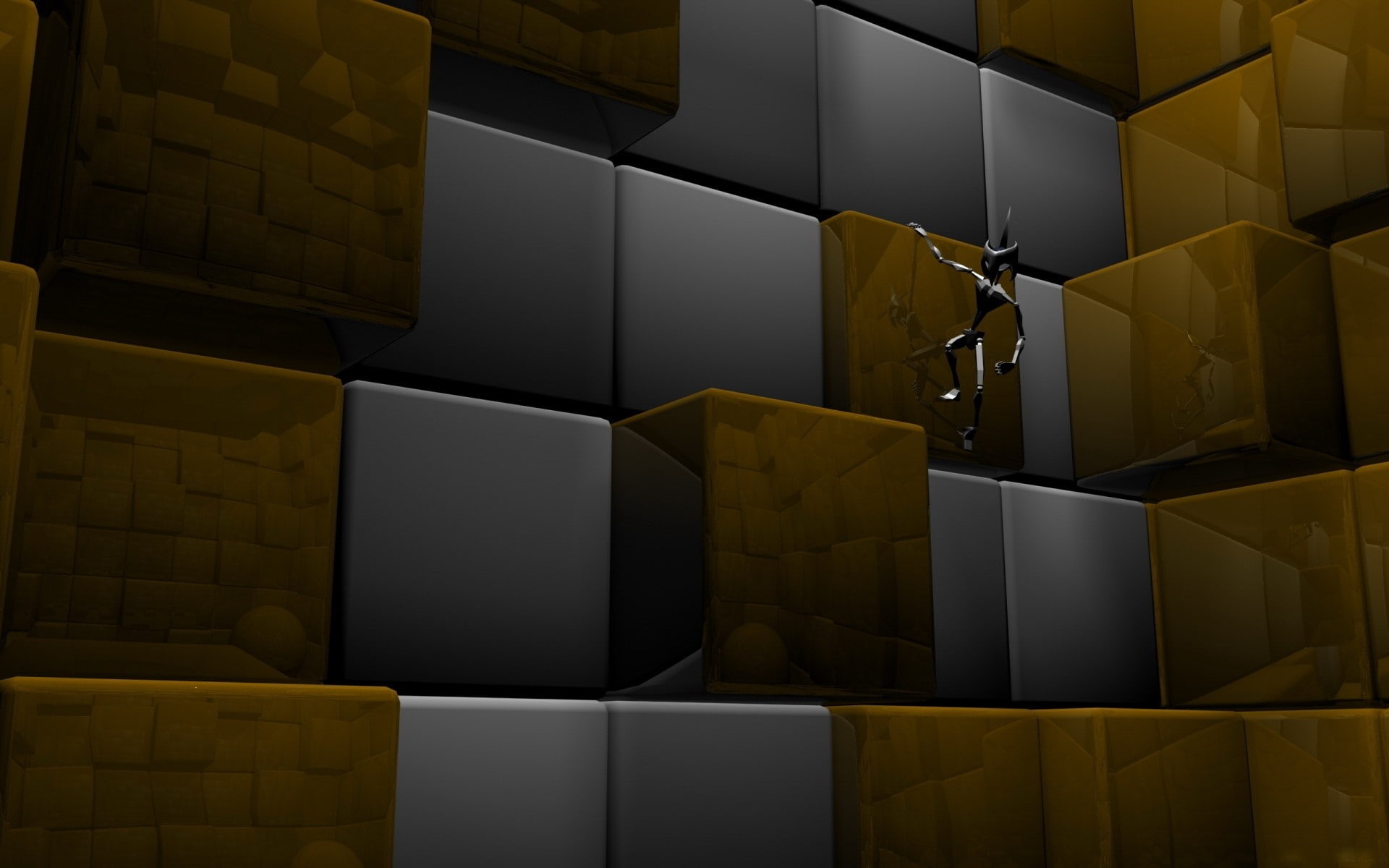 building, Cube, no people, Metal, box - container, container, package, stack, architecture, storage compartment, box, Square, cardboard, Robot, warehouse, HD Wallpaper