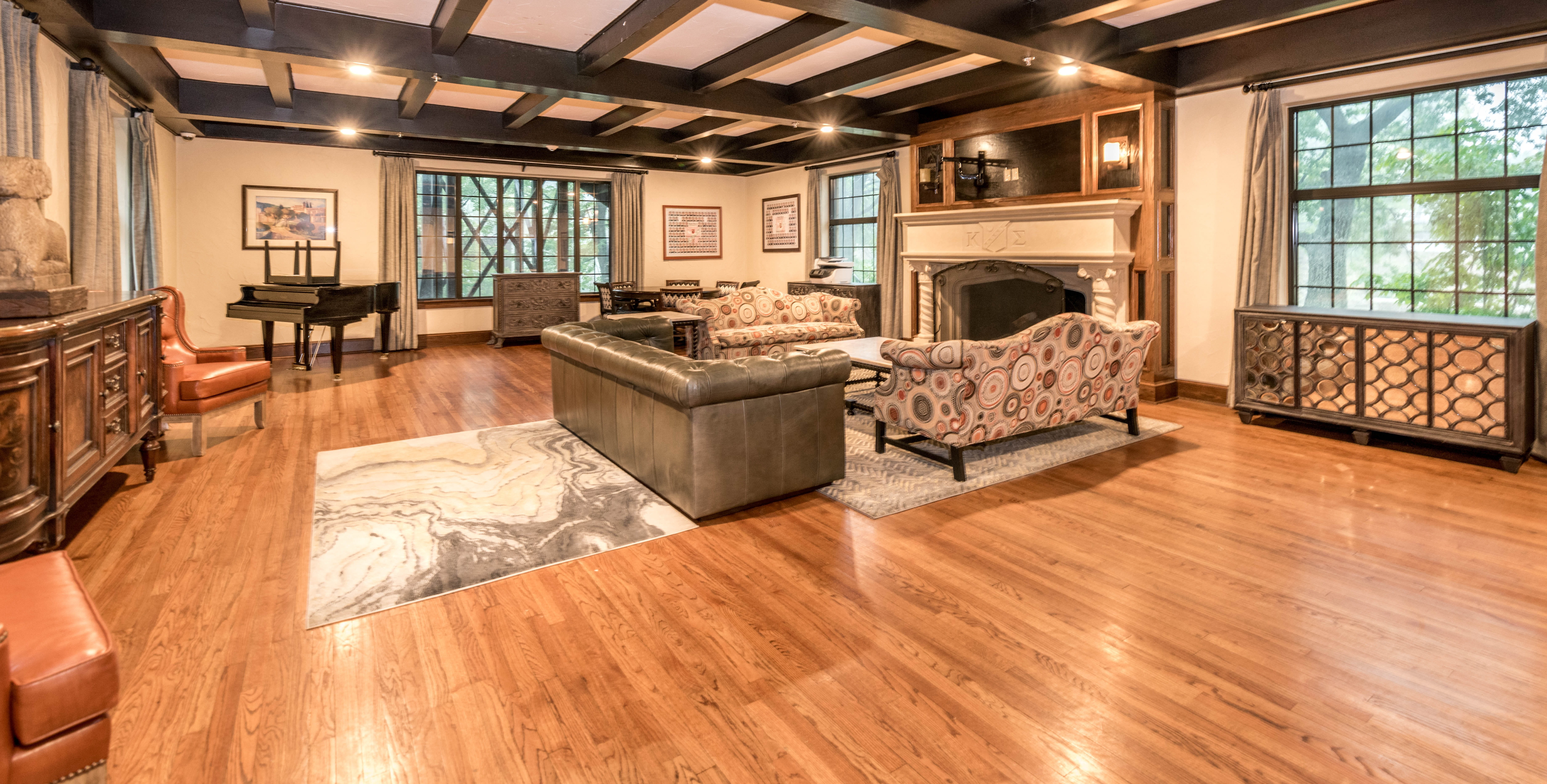 window, wood, fireplace, home, modern, table, open, chair, living room, furniture, wealth, clean, domestic room, electric lamp, building, luxury, 5K, ceiling, HD Wallpaper