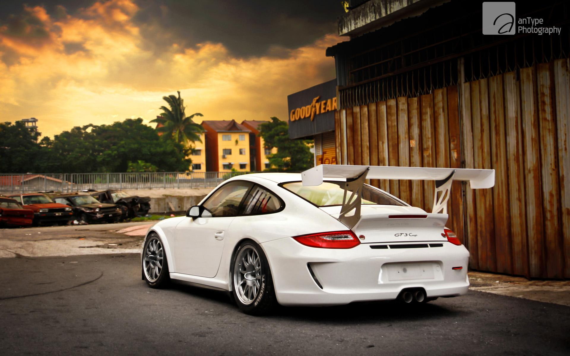 cup, gt, cars, porsche, 1080P, sports, coupe, white, HD Wallpaper