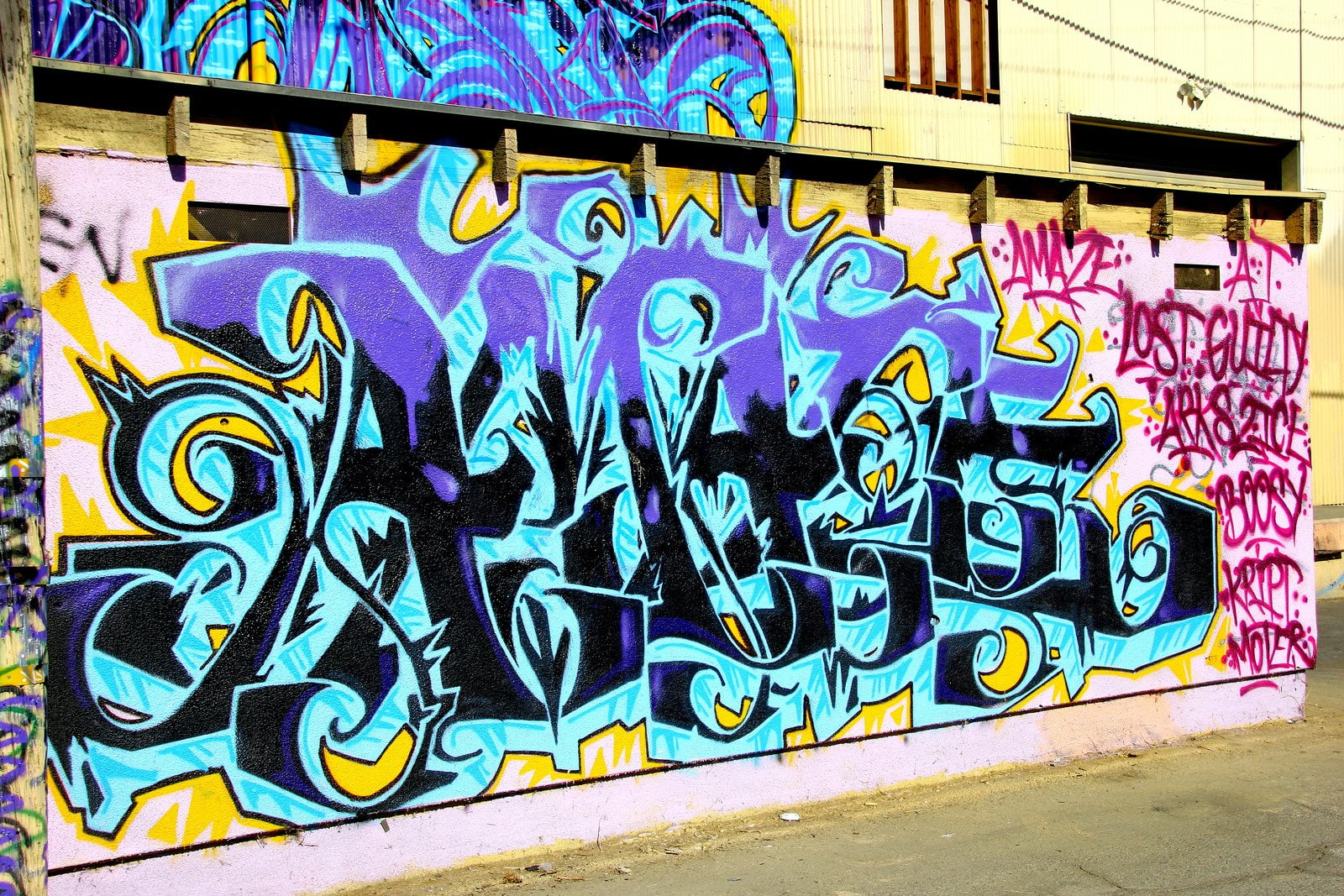 cities, los, graffiti, buildings, art, colors, 720P, illegal, street, wall, graff, california, pacific, city, angeles, HD Wallpaper