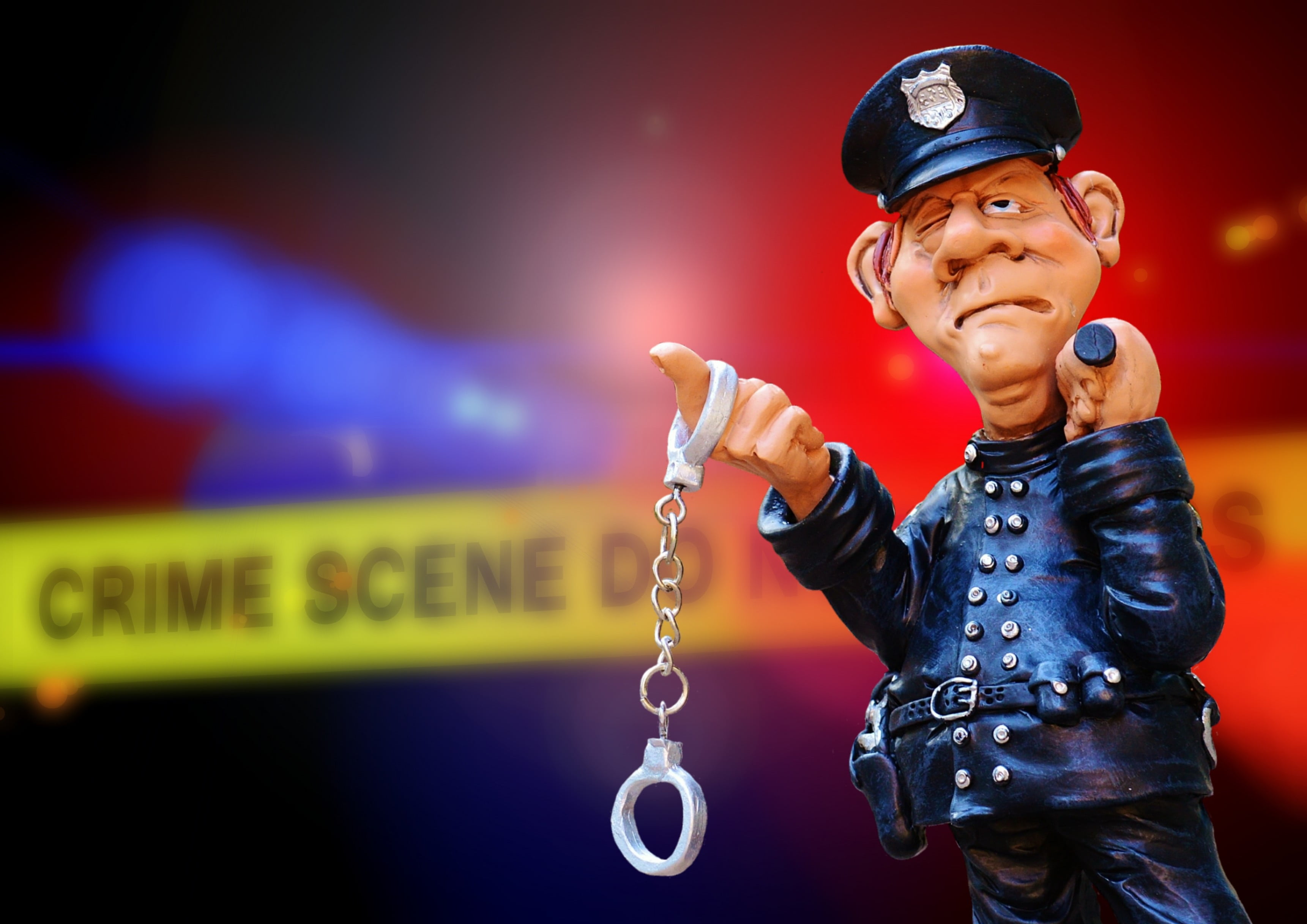 occupation, crime, looking at camera, government, motion, figurine, clothing, men, waist up, focus on foreground, arrest, 2K, discovery, handcuff, selective focus, HD Wallpaper