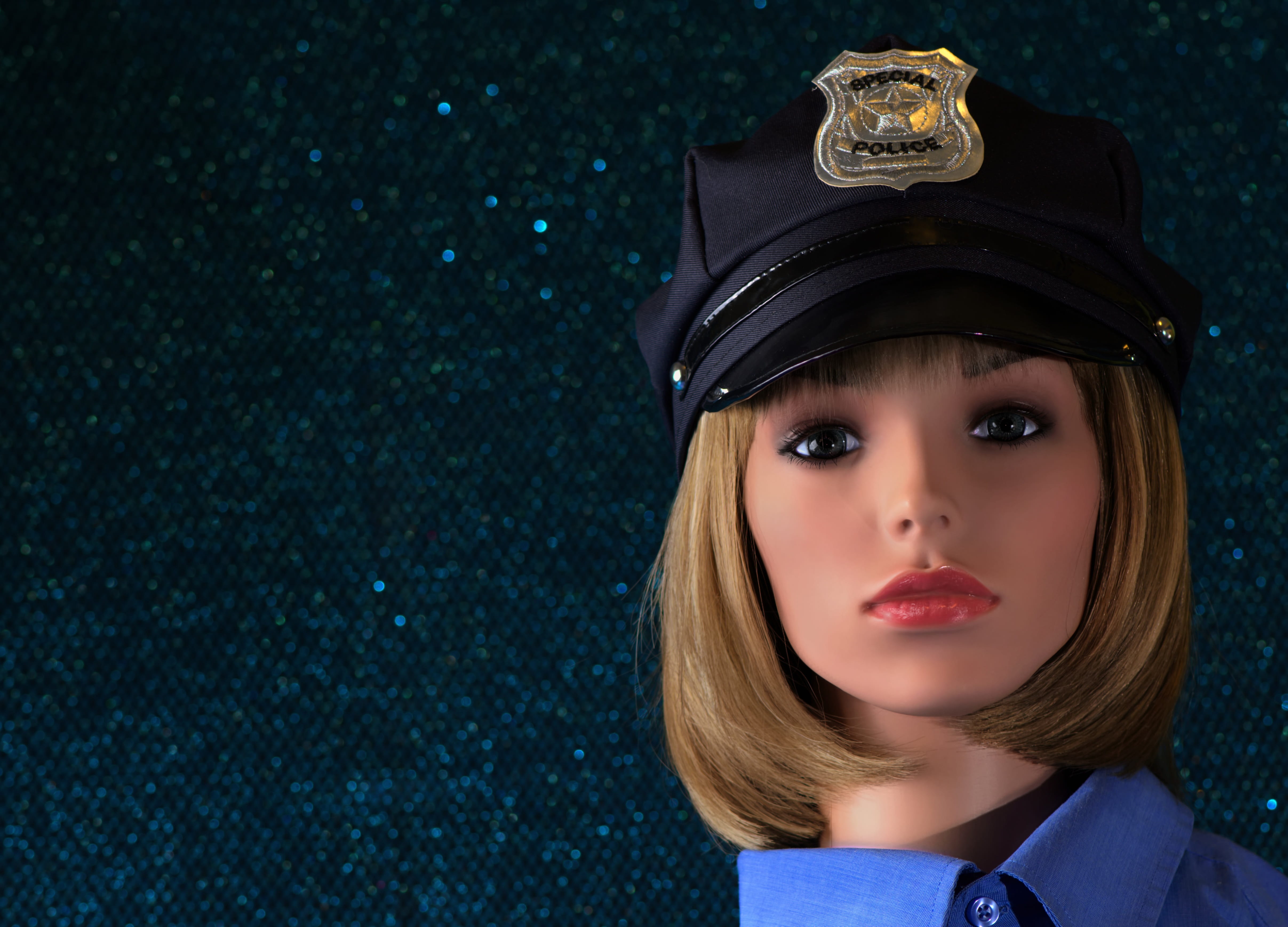 pretty, clothing, attractive, portrait, display dummy, one person, person, young adult, bangs, headshot, woman, policewoman, 4K, real people, human, uniform, HD Wallpaper