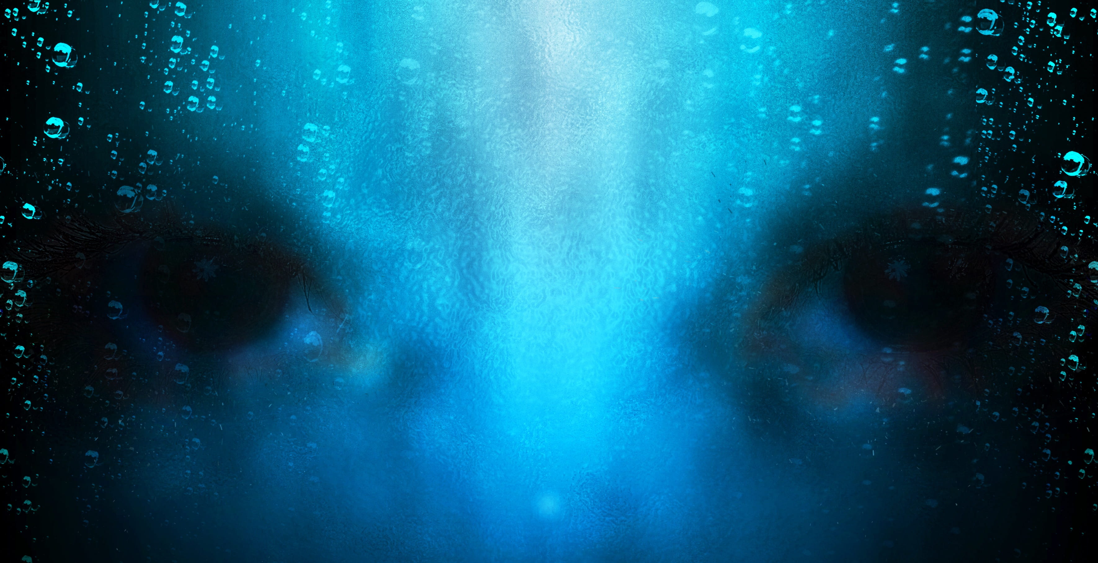 outdoors, no people, mystery, scary, body part, blue, front view, light - natural phenomenon, close-up, nightmare, demon, underwater, evil, halloween, backgrounds, HD Wallpaper