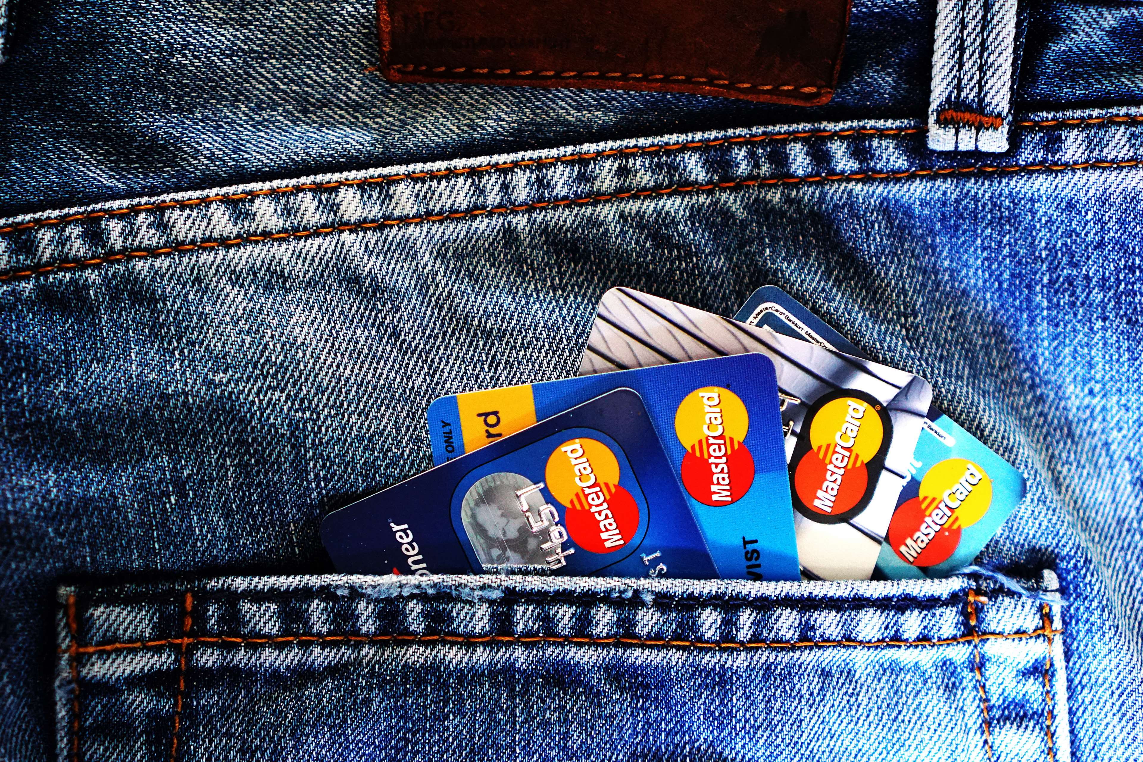 advertising, stud, clothing, casual, denim, 4K, relaxation, mastercard, textured, wear, fashion, casual clothing, textile, indoors, pocket, close-up, still life, HD Wallpaper