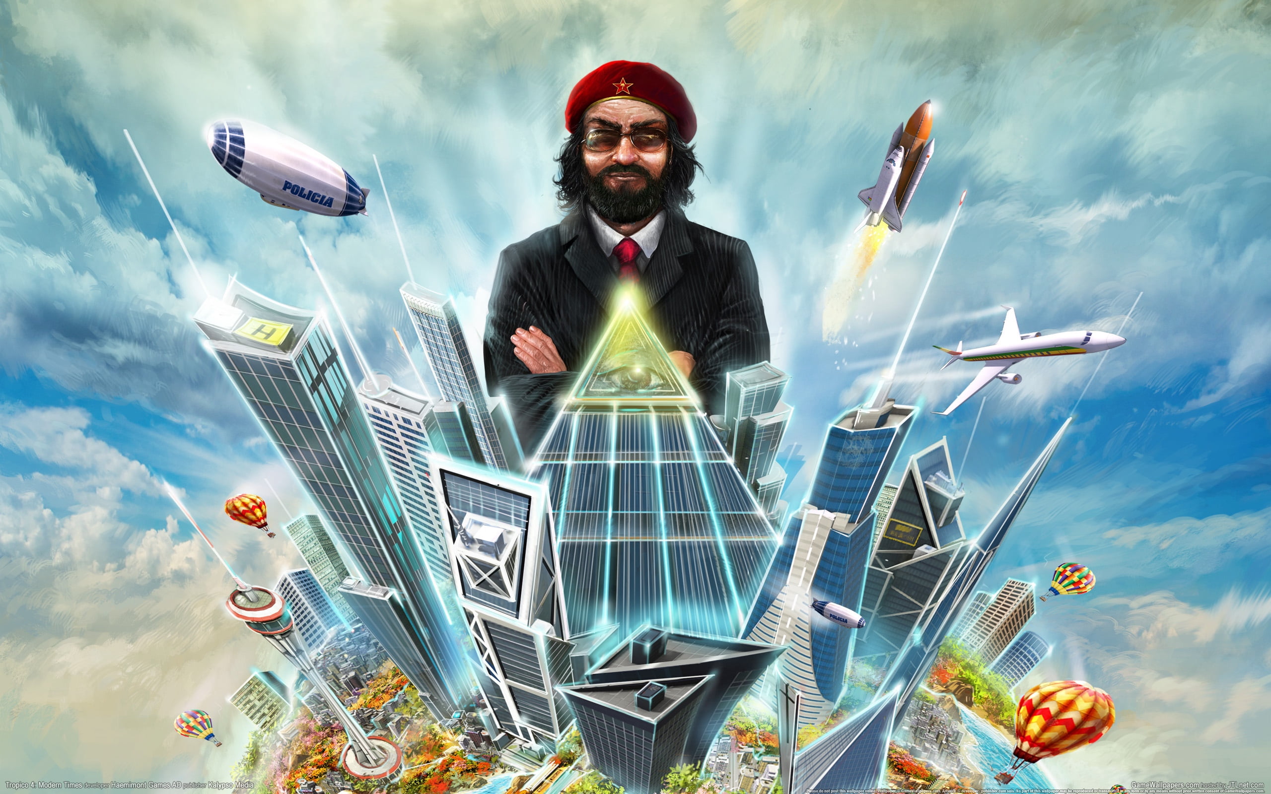 outdoors, futuristic, skyscraper, technology, jacket, businessman, illustration, men, portrait, building, nature, cloud - Sky, man, males, one Person, front view, HD Wallpaper
