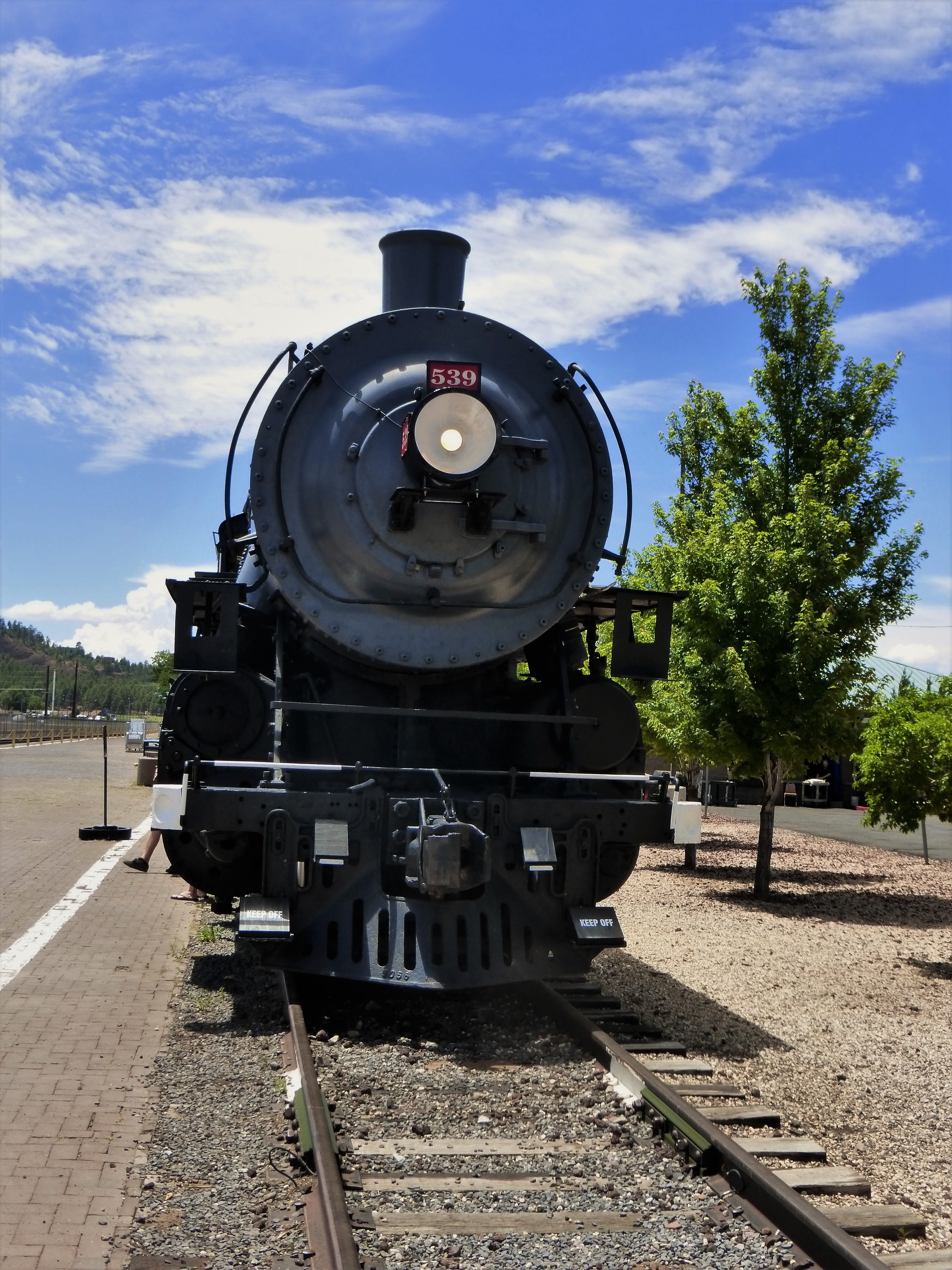 antique, smoke, train - vehicle, steam train, nature, sky, station, travel, locomotive, engine, transport, america, result, 4K, outdoors, day, sunlight, Phone HD Wallpaper