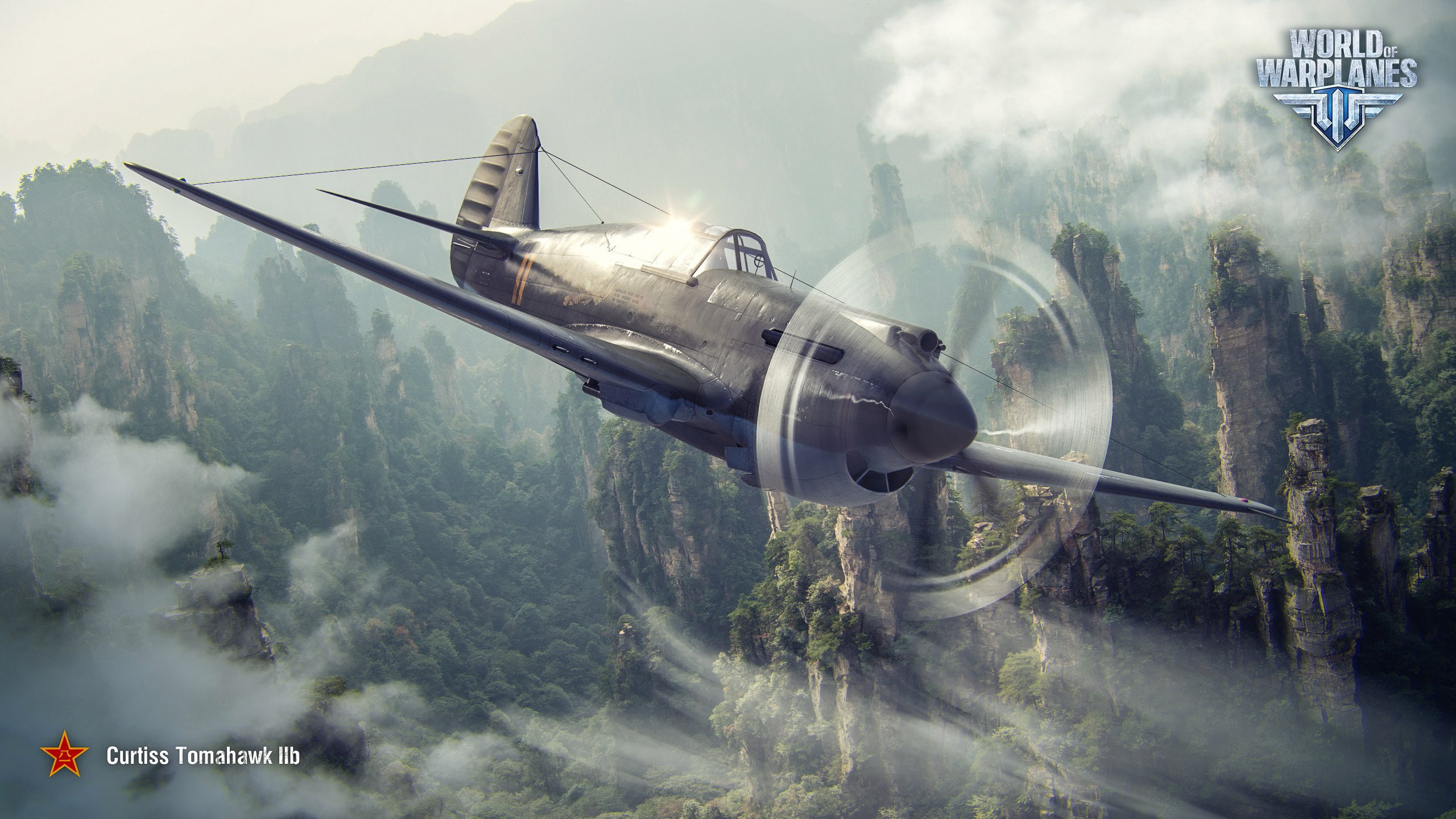 WoWp, The Tomahawk IIb, fighter, World of Warplanes, Curtiss P-40, Wargaming, 2K, HD Wallpaper