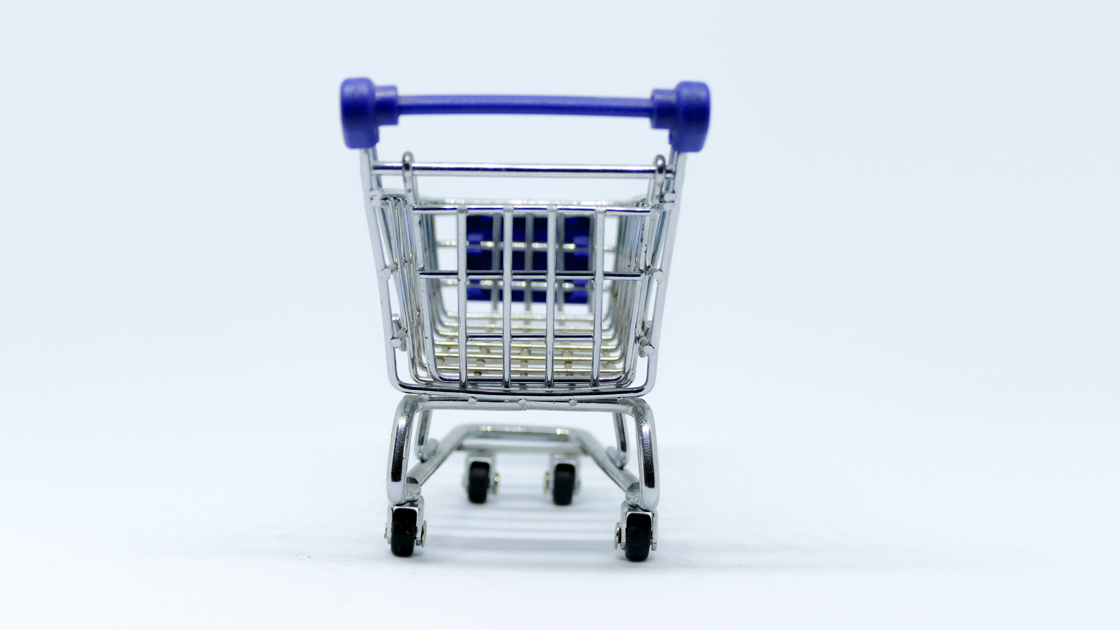 no people, healthcare and medicine, basket, shopping cart, clean, 3d model, e-commerce, white background, buy, 4K, icon, blue background, studio shot, HD Wallpaper