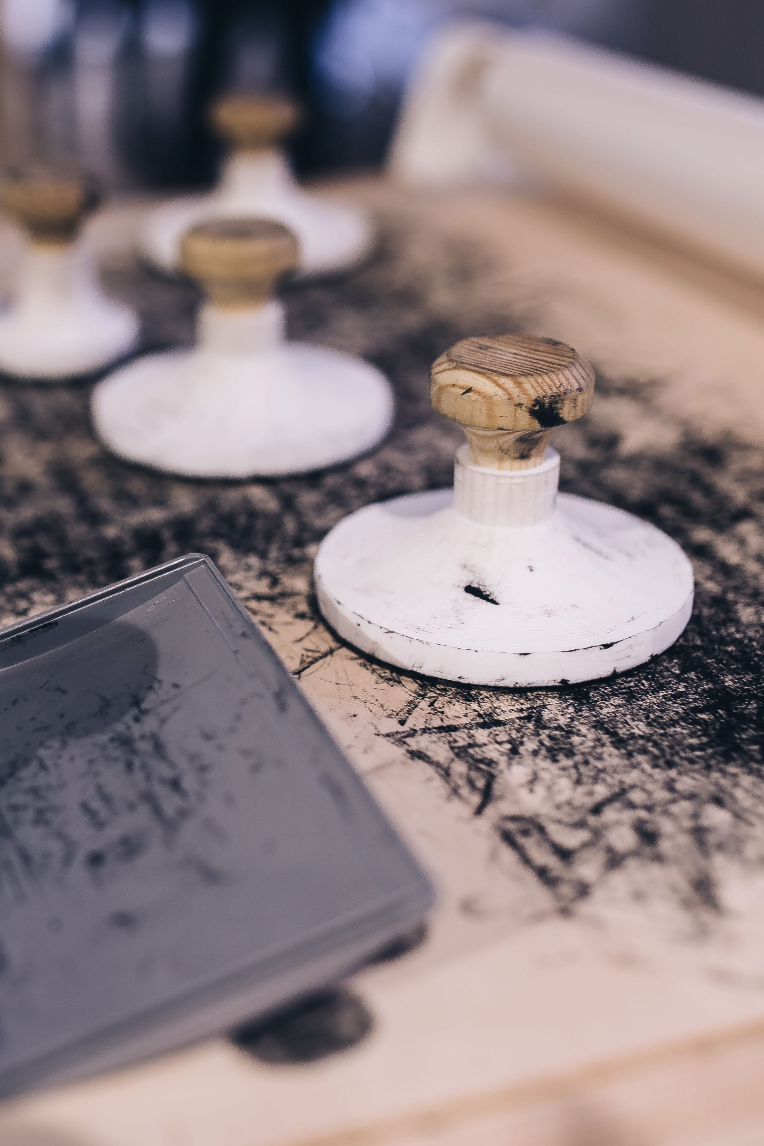 table, imprint, white color, wood - material, setting, big, day, tray, high angle view, antique, mark, ink, wood, 2K, dirty, sheet, close-up, indoors, Phone HD Wallpaper
