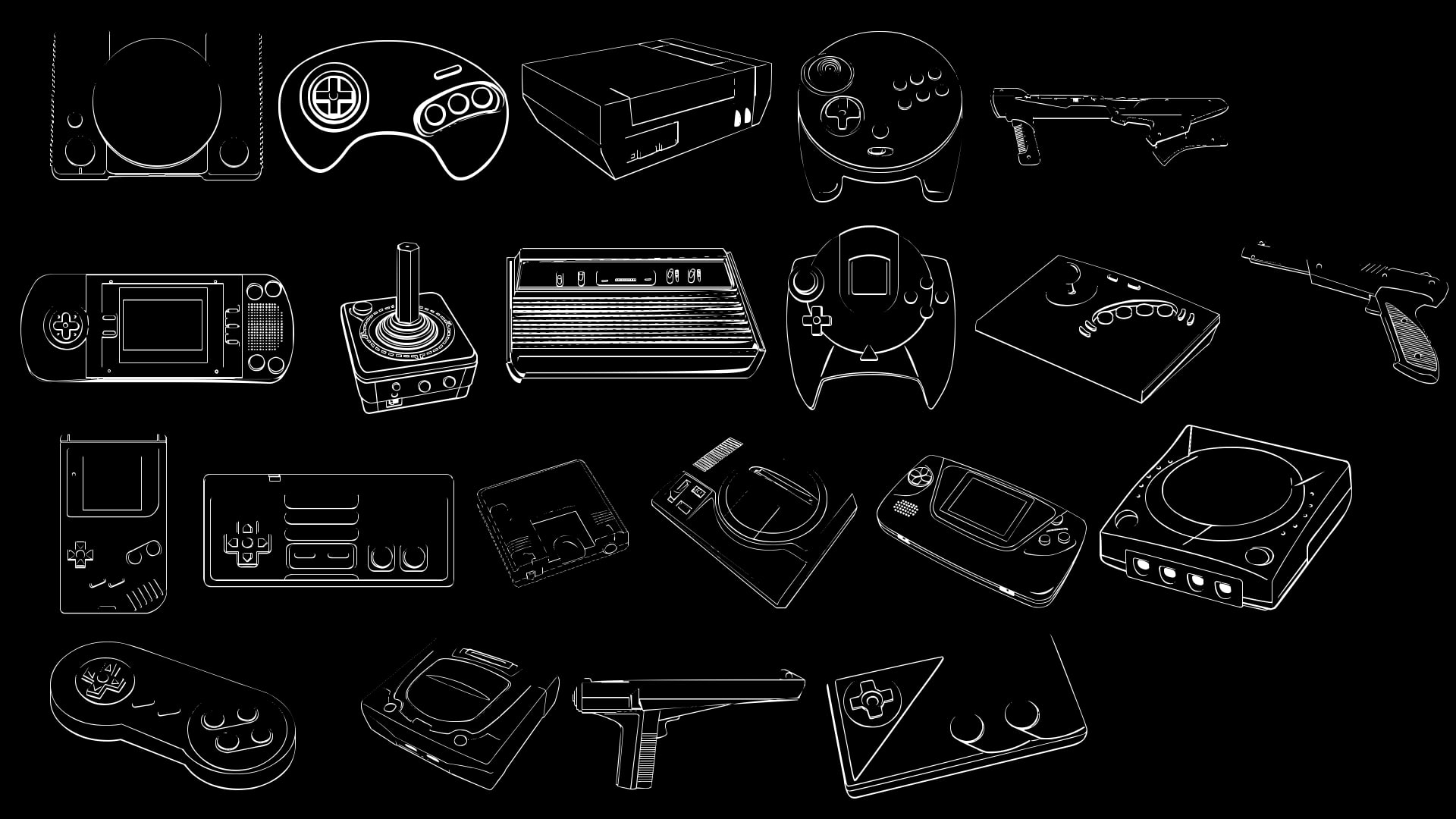 letter, table, choice, group of objects, 1080P, artwork, black background, variation, text, symbol, wireless technology, technology, paper, communication, HD Wallpaper
