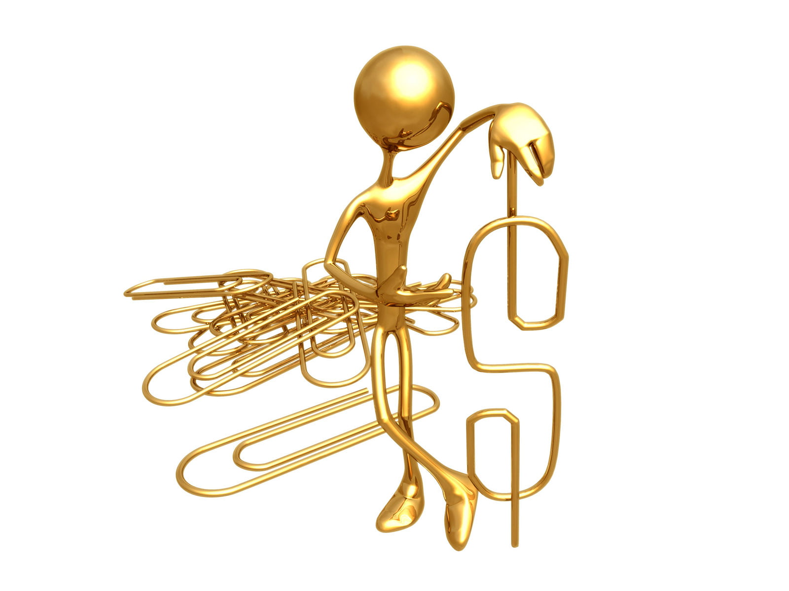 copy space, 720P, 3D, no people, business, indoors, clip, simple background, close-up, paper clip, gold, metal, large group of objects, still life, office, HD Wallpaper