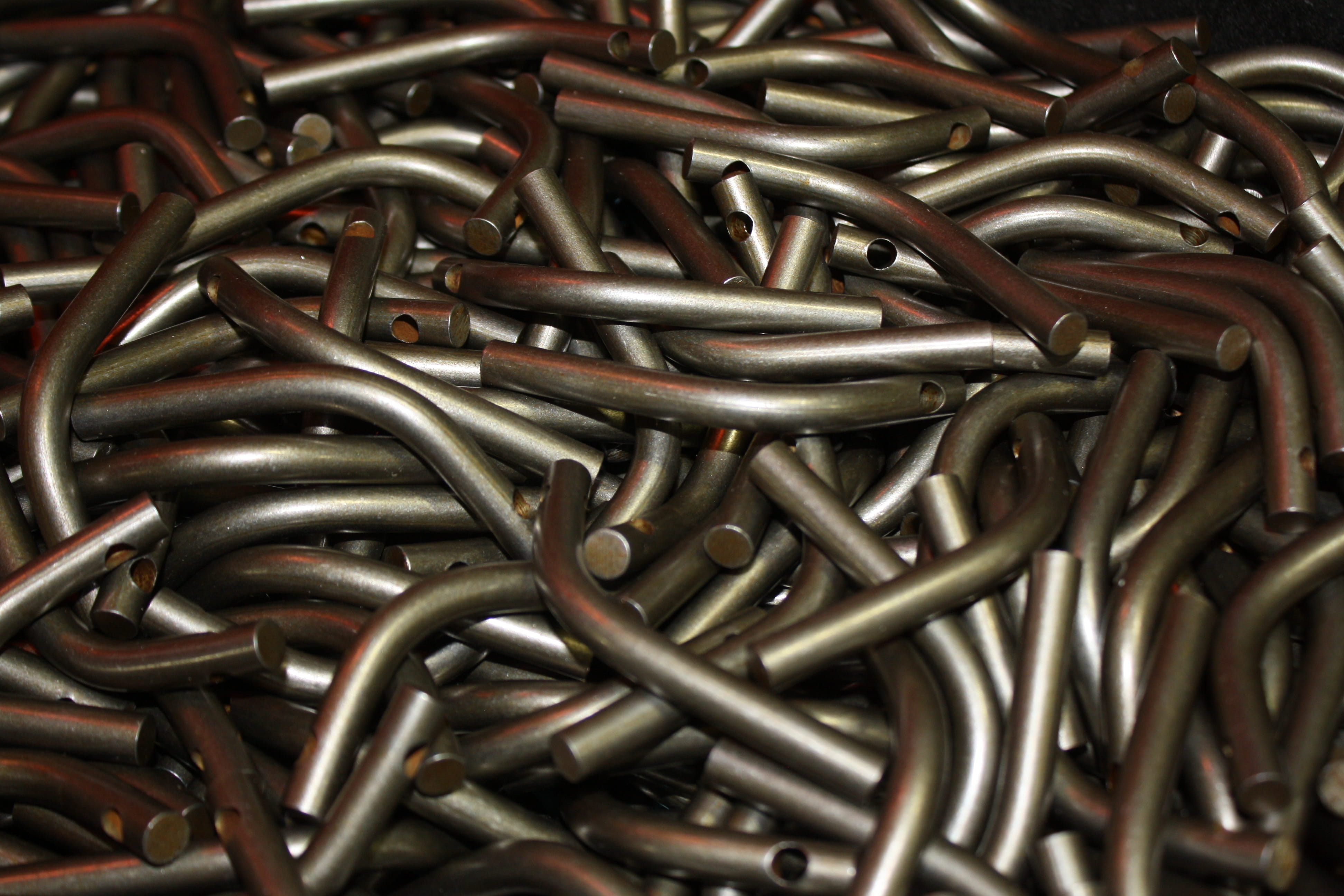 Steel, pattern, pile, indoors, still life, industrial, heap, Metal, 4K, design, repetition, connection, no people, strength, silver colored, detail, Silver, HD Wallpaper