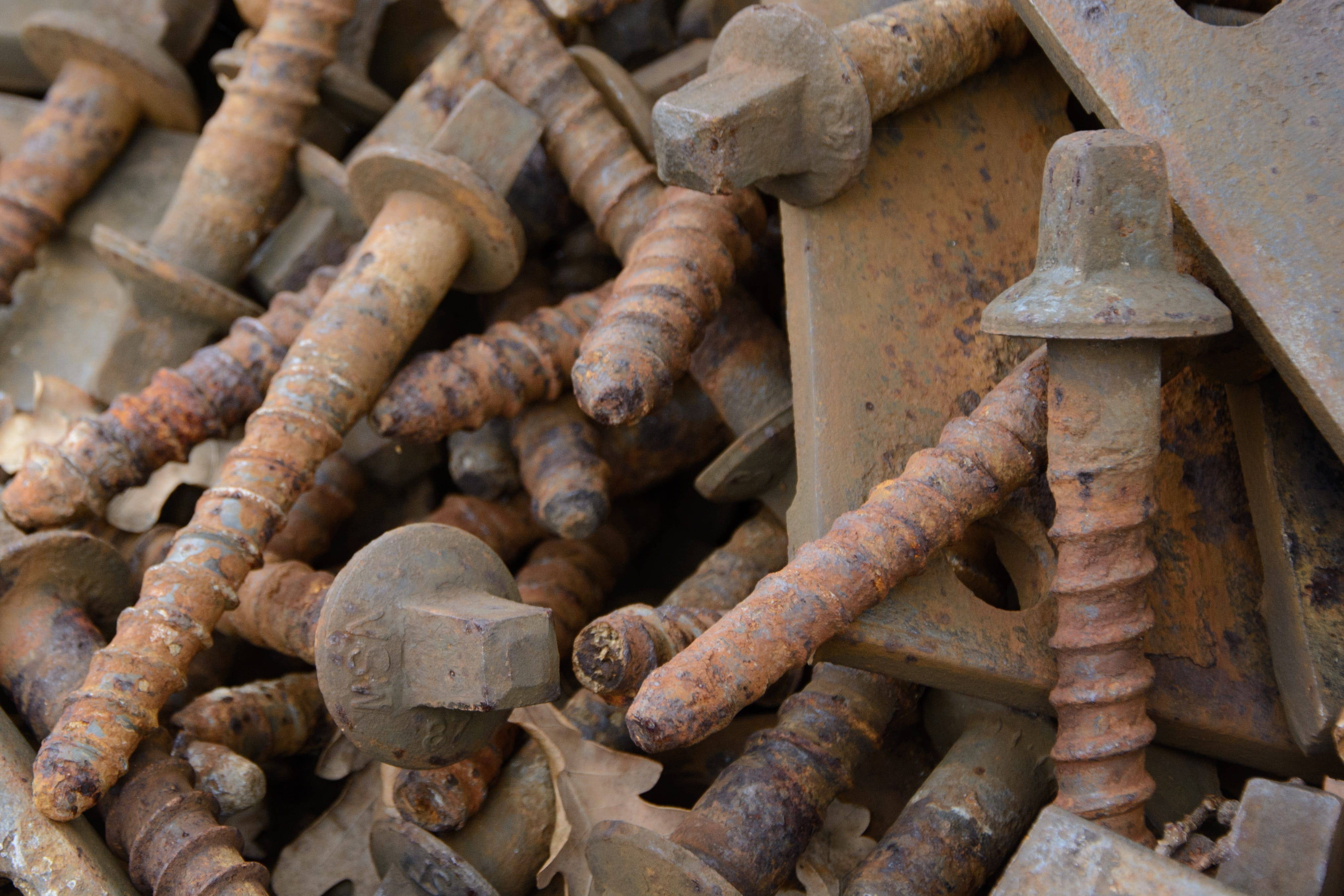 large group of objects, backgrounds, close, damaged, 4K, industry, stack, rusty, thread, obsolete, abandoned, weapon, Stainless, Screw, wheel, Iron, machine part, HD Wallpaper