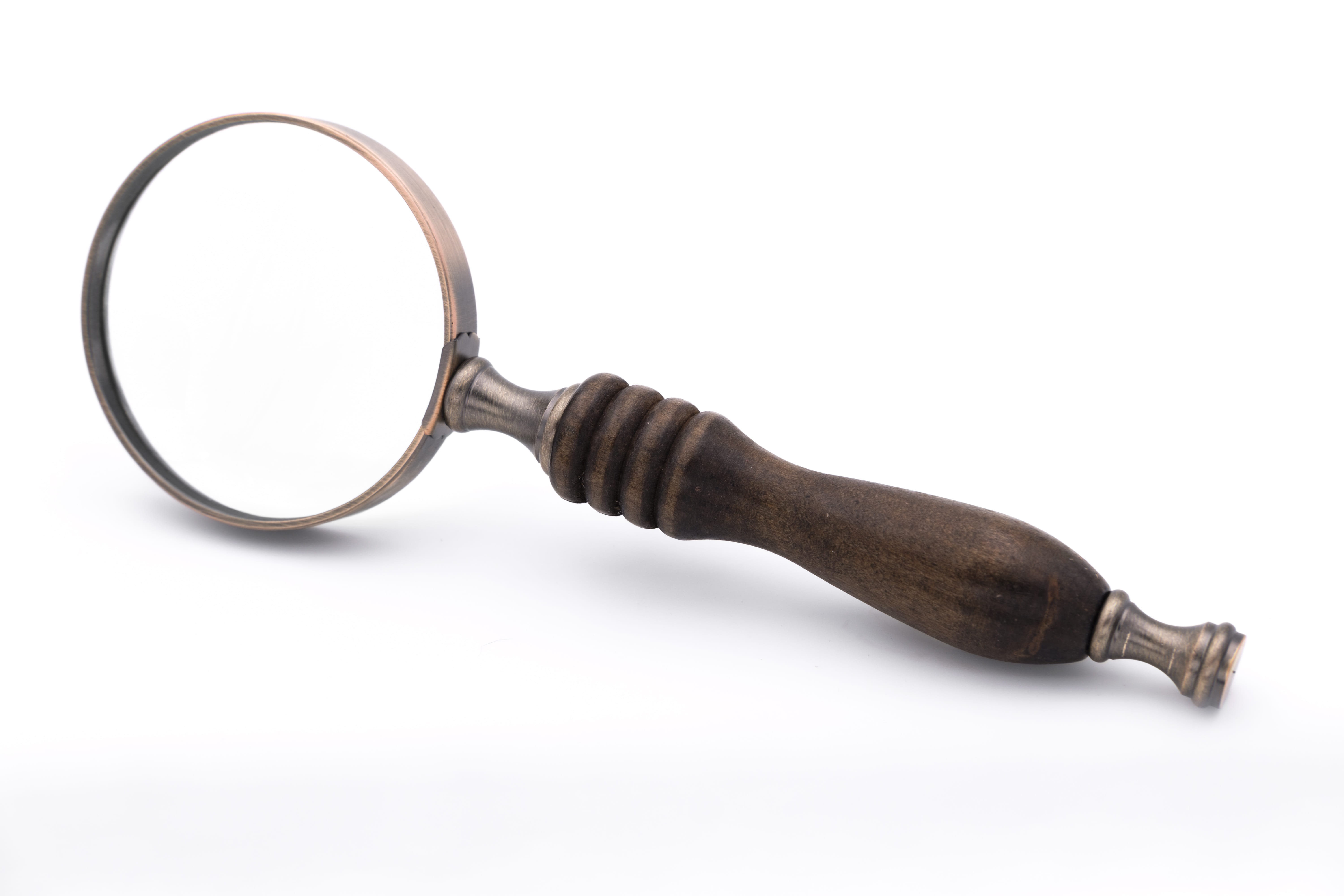 increase, reading magnifying glass, 5K, close-up, read, vintage, obsolete, security, work tool, copy space, no people, studio shot, wood - material, protection, HD Wallpaper