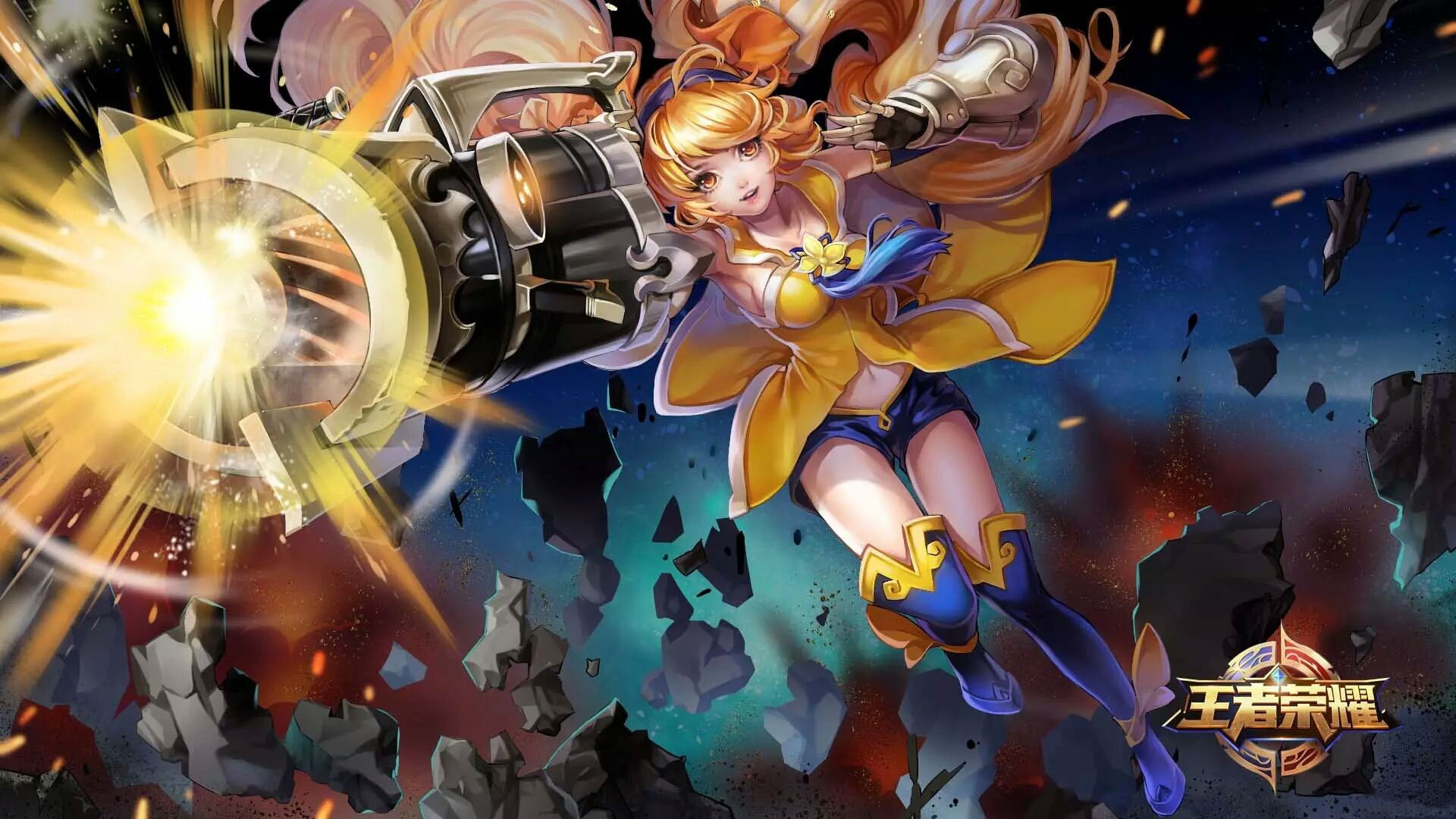 desktop, shooter, primarily, glory, hd, skills, strong, game, image, artillery, online, sun, girl, hero, shangxiang, king, 1080P, HD Wallpaper