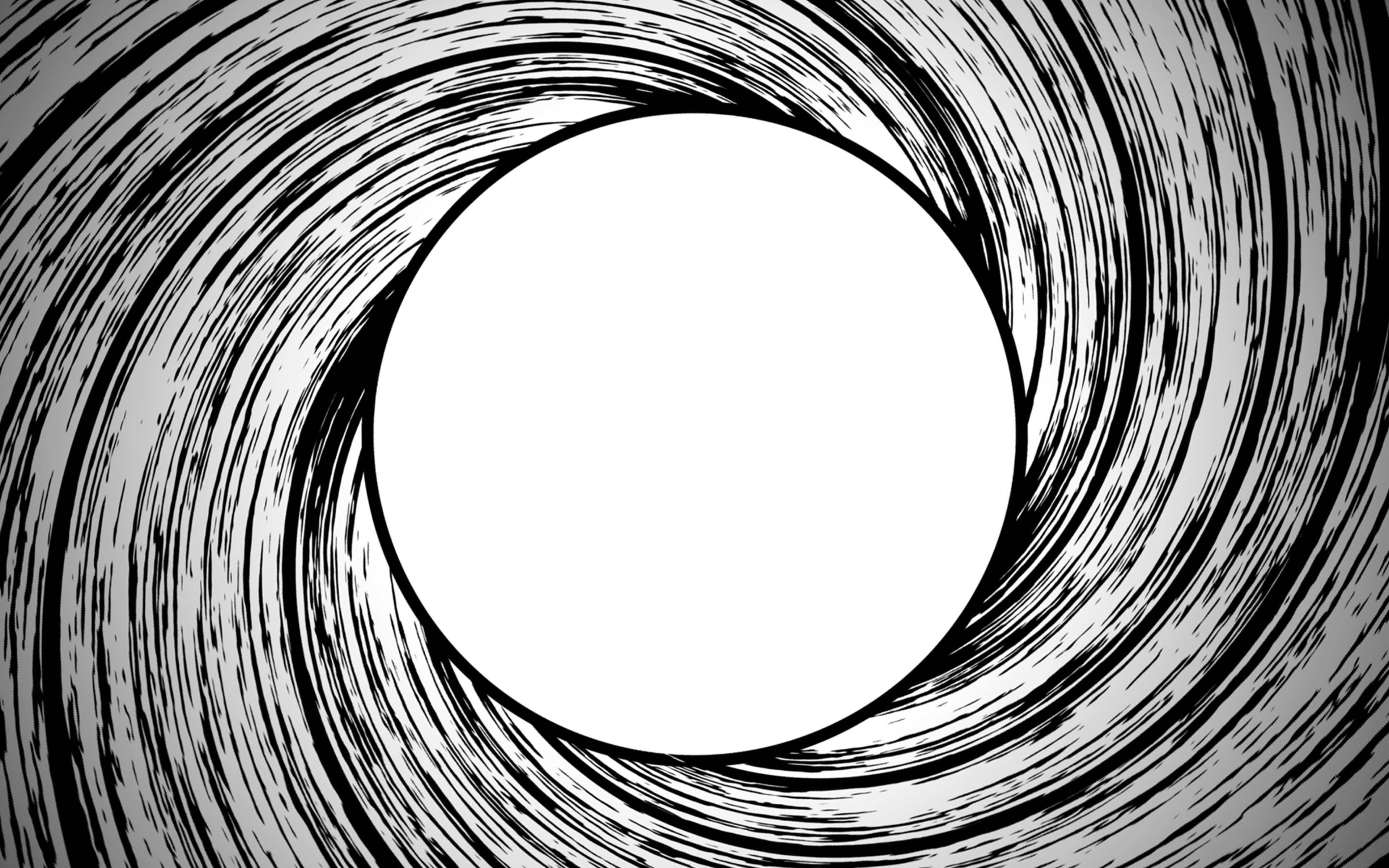 pattern, bw, james, 4K, circle, bond, HD Wallpaper