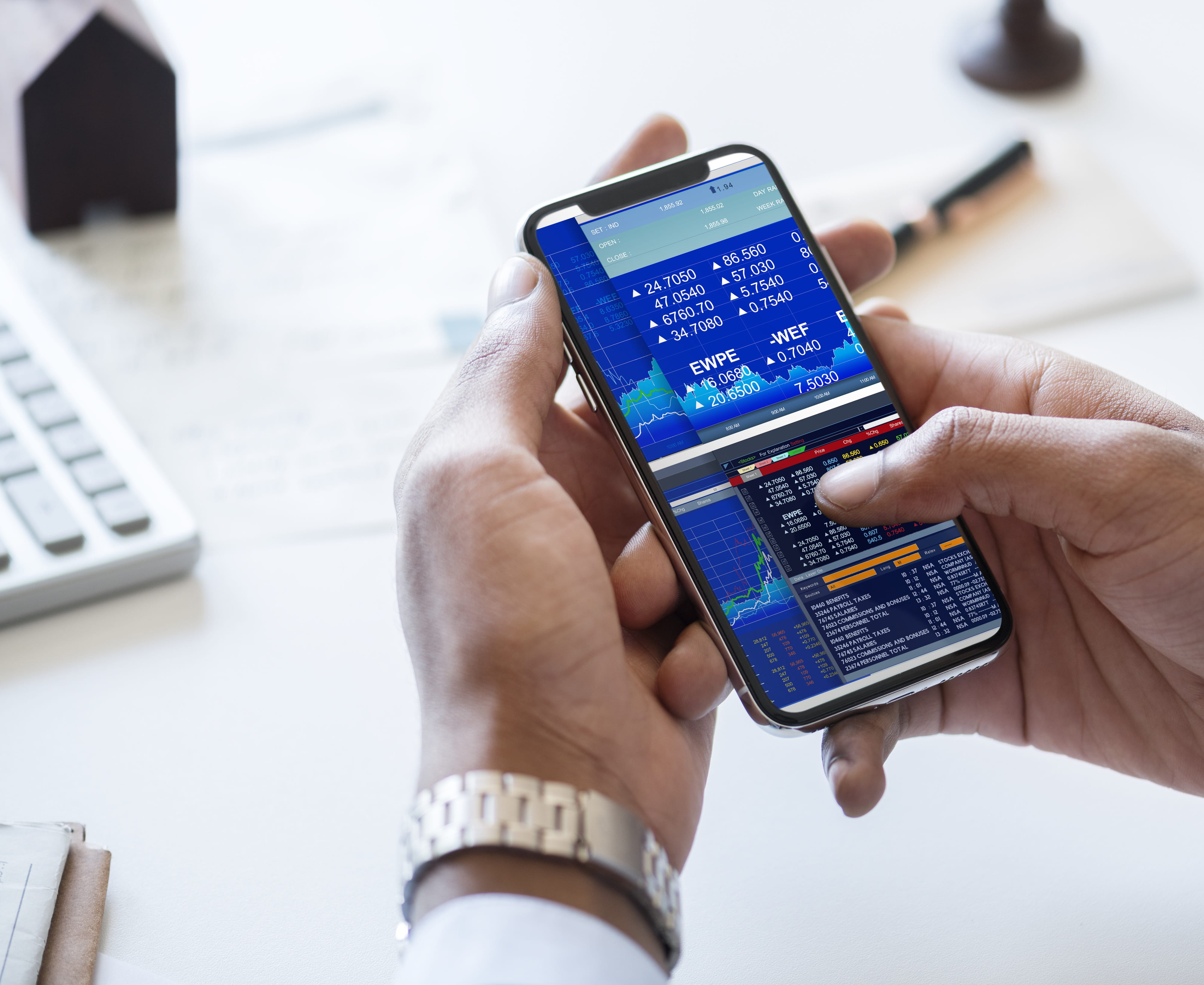 people, human hand, investment, closeup, screen, touch screen, finger, lifestyles, smartphone, cellphone, online, digital device, close-up, person, stocks market, HD Wallpaper