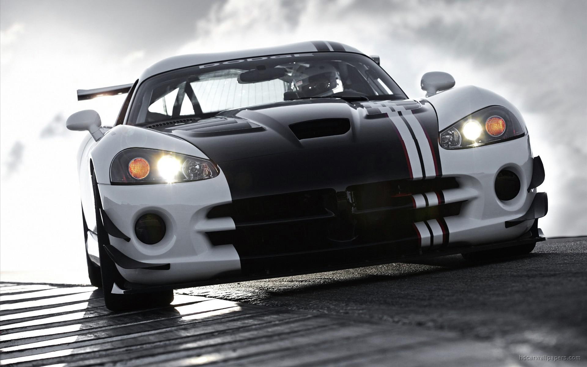 car, sports, white, viper, srt10, dodge, 1080P, x, acr, 2010, srt, black, cars, HD Wallpaper