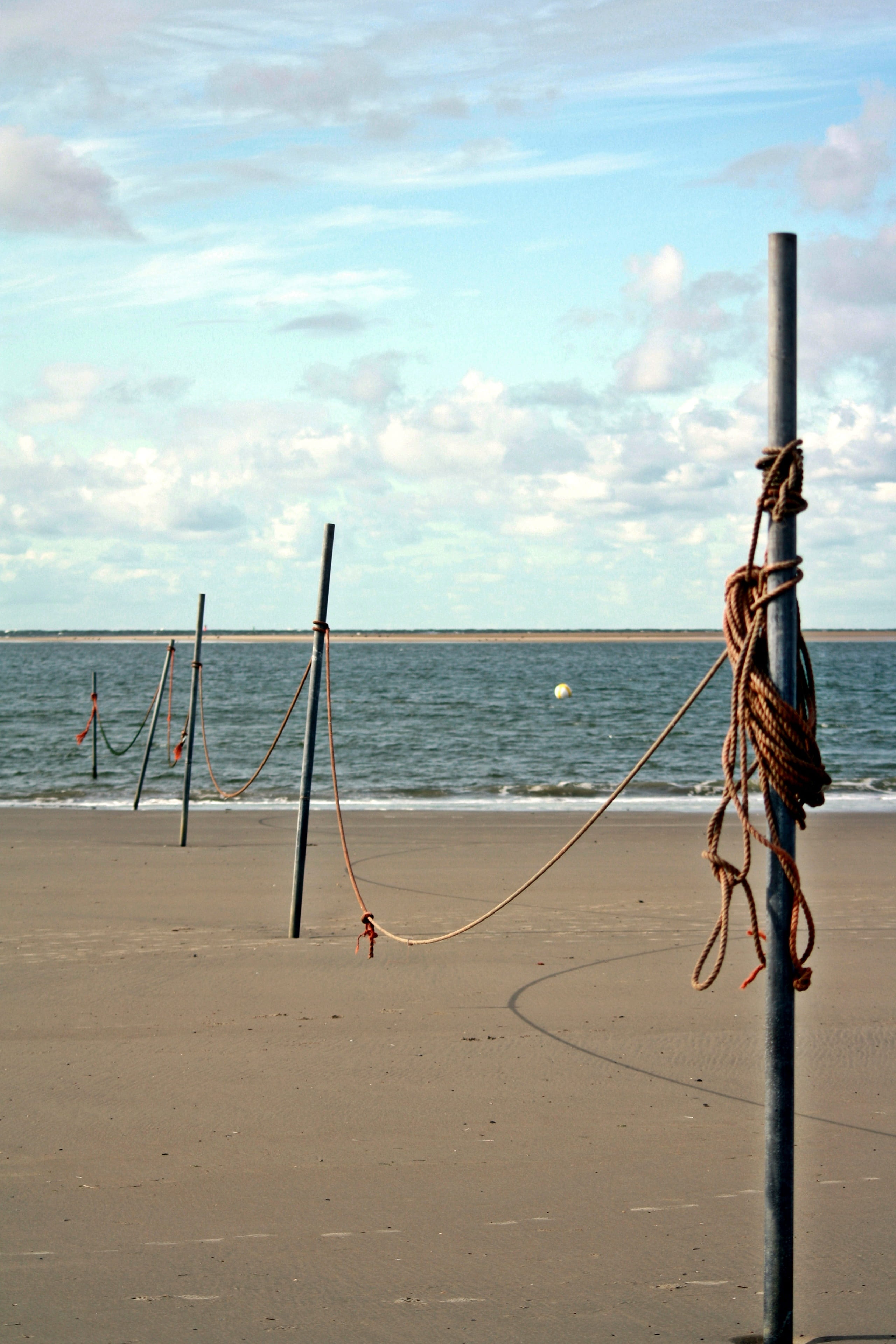 nature, fishing, tide, rope, watts, water, Island, cloud - sky, waypoint, beauty in nature, day, wadden sea, scenics - nature, horizon, tea rooms, room divider, Phone HD Wallpaper