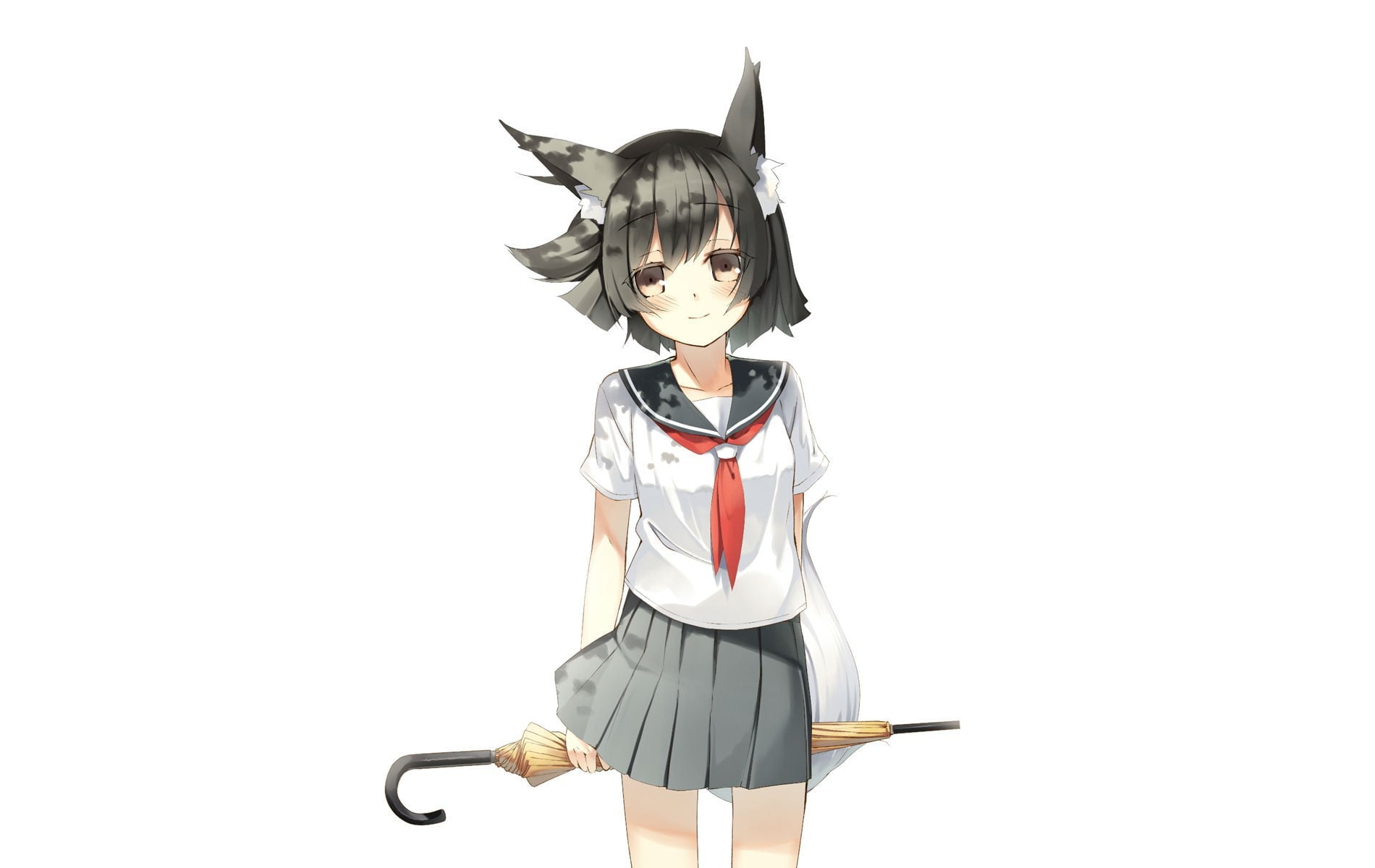 school uniform, one person, mammal, black hair, pre-adolescent child, obscured face, cut out, mask - disguise, front view, costume, original characters, HD Wallpaper