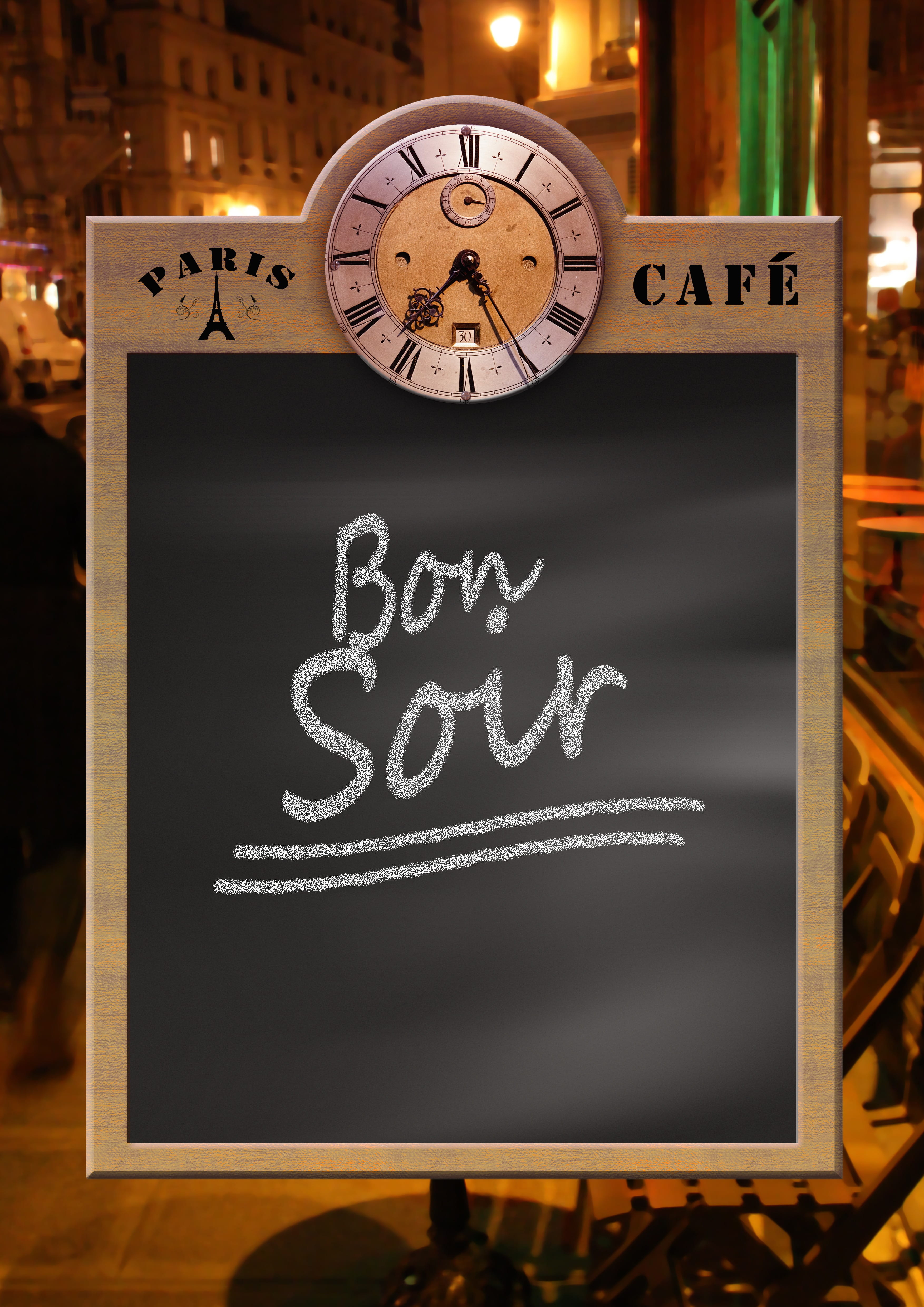 enter, focus on foreground, western script, paris, bar, number, note, bon, Blackboard, soir, Board, Clock, no people, night, text, art and craft, indoors, Phone HD Wallpaper