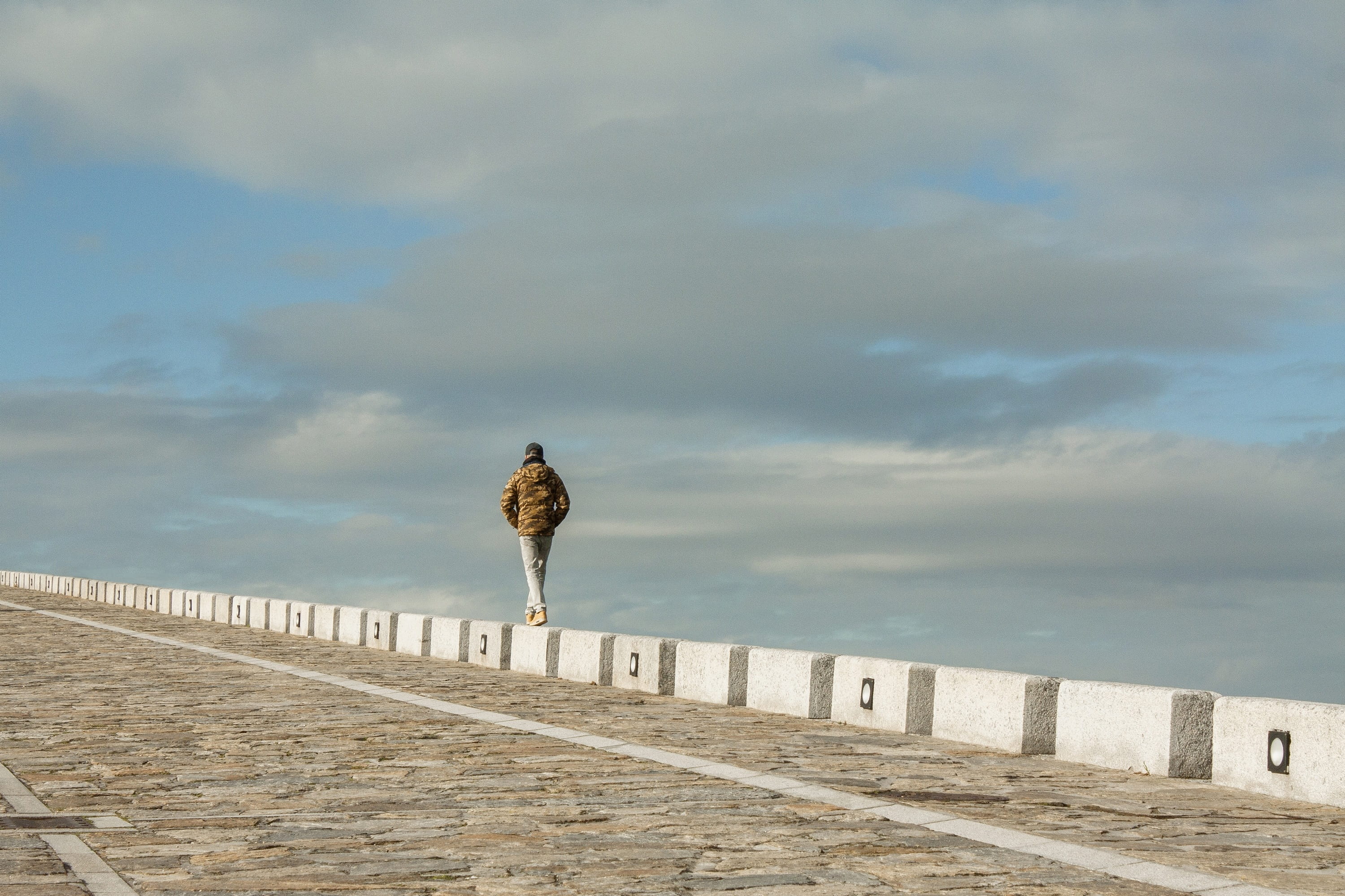 expectation, cloud - sky, optimism, rear view, silhouette, green, architecture, inspiration, women, path, land, real people, exercise, standing, beauty in nature, HD Wallpaper