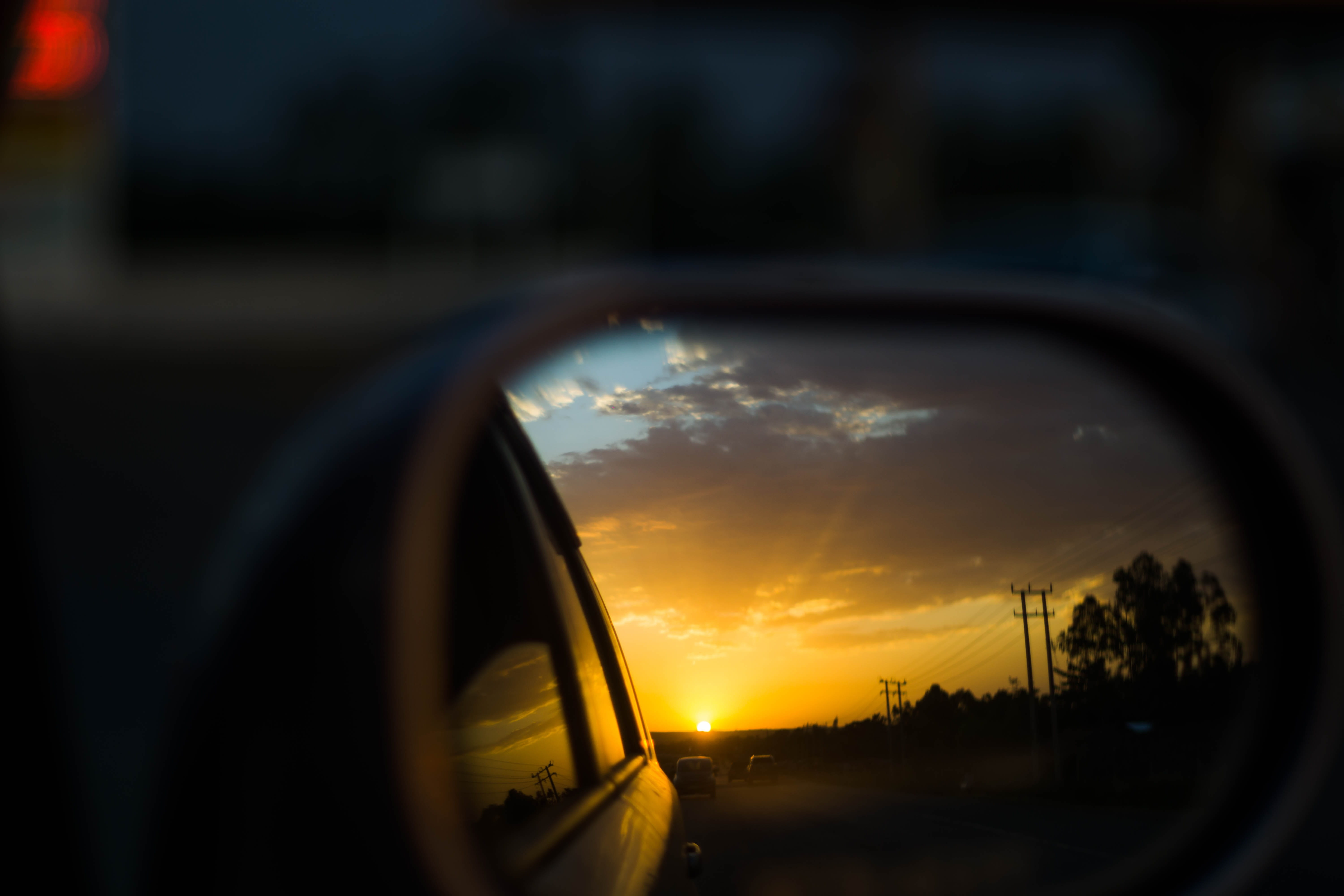 5K, kisumu, kenya, nissan, close-up, side-view mirror, mode of transportation, nature, africa, cloud - sky, motor vehicle, no people, vehicle, car, sunset, HD Wallpaper