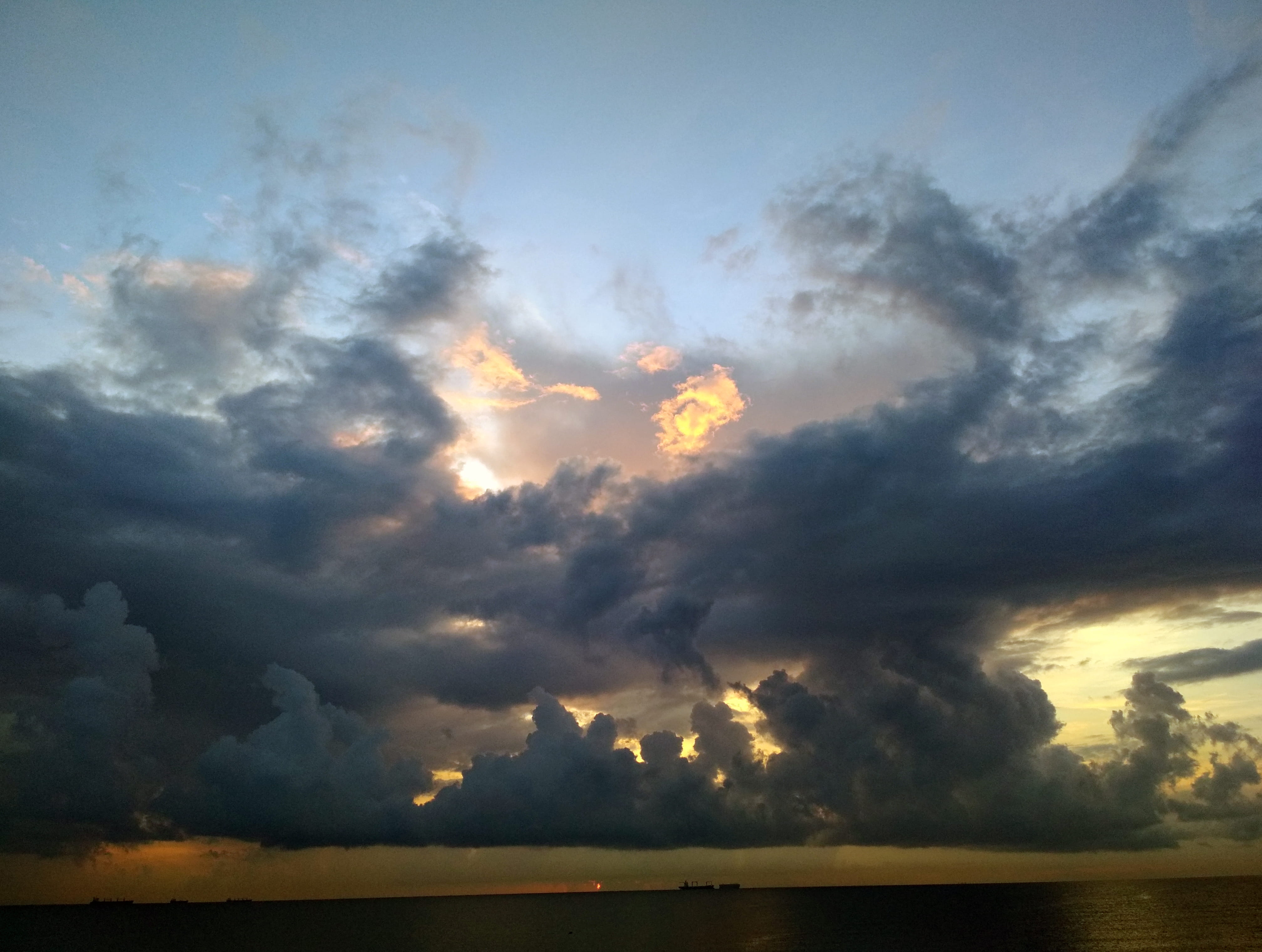 no people, apocalyptic, cloudscape, dawn, dramatic sky, beauty in nature, outdoors, storm, storm cloud, horizon, landscape, tranquil scene, tranquility, HD Wallpaper