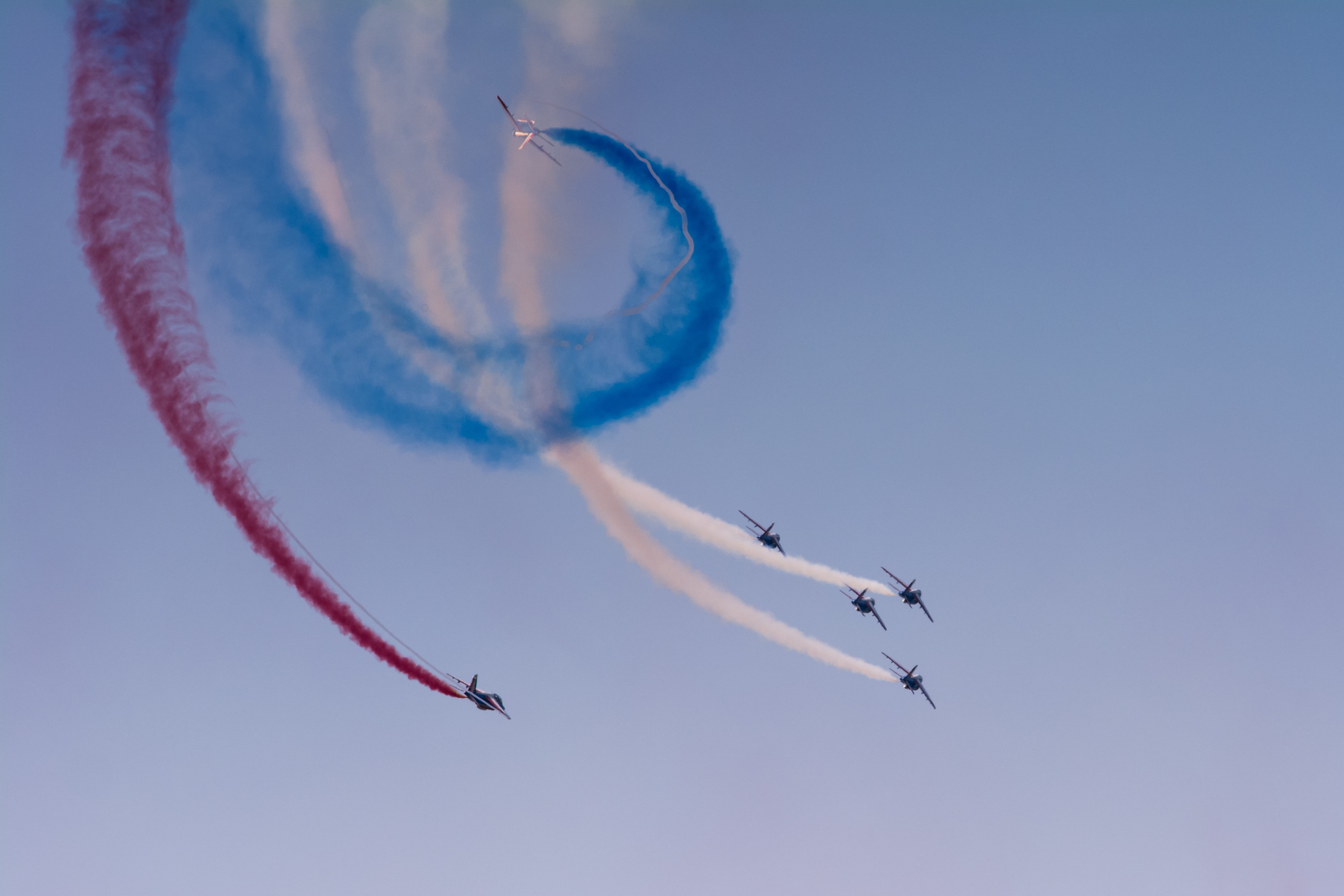 airplane, Patrouille de France, airshows, 4K, HD Wallpaper