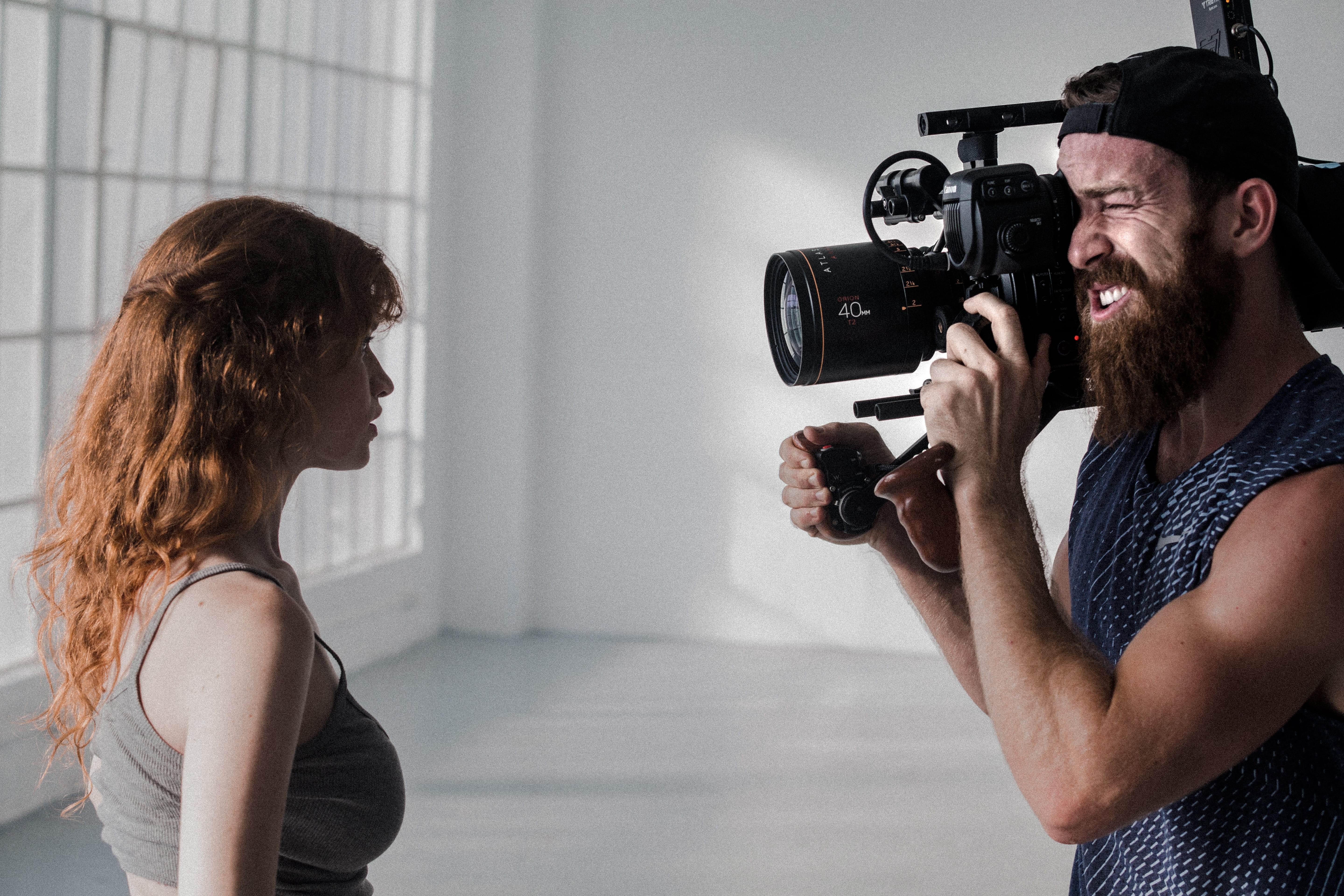 caucasian Ethnicity, cinematography, lens - Optical Instrument, man, hobbies, casual Clothing, male, equipment, lifestyles, female, studio, film look, film camera, HD Wallpaper