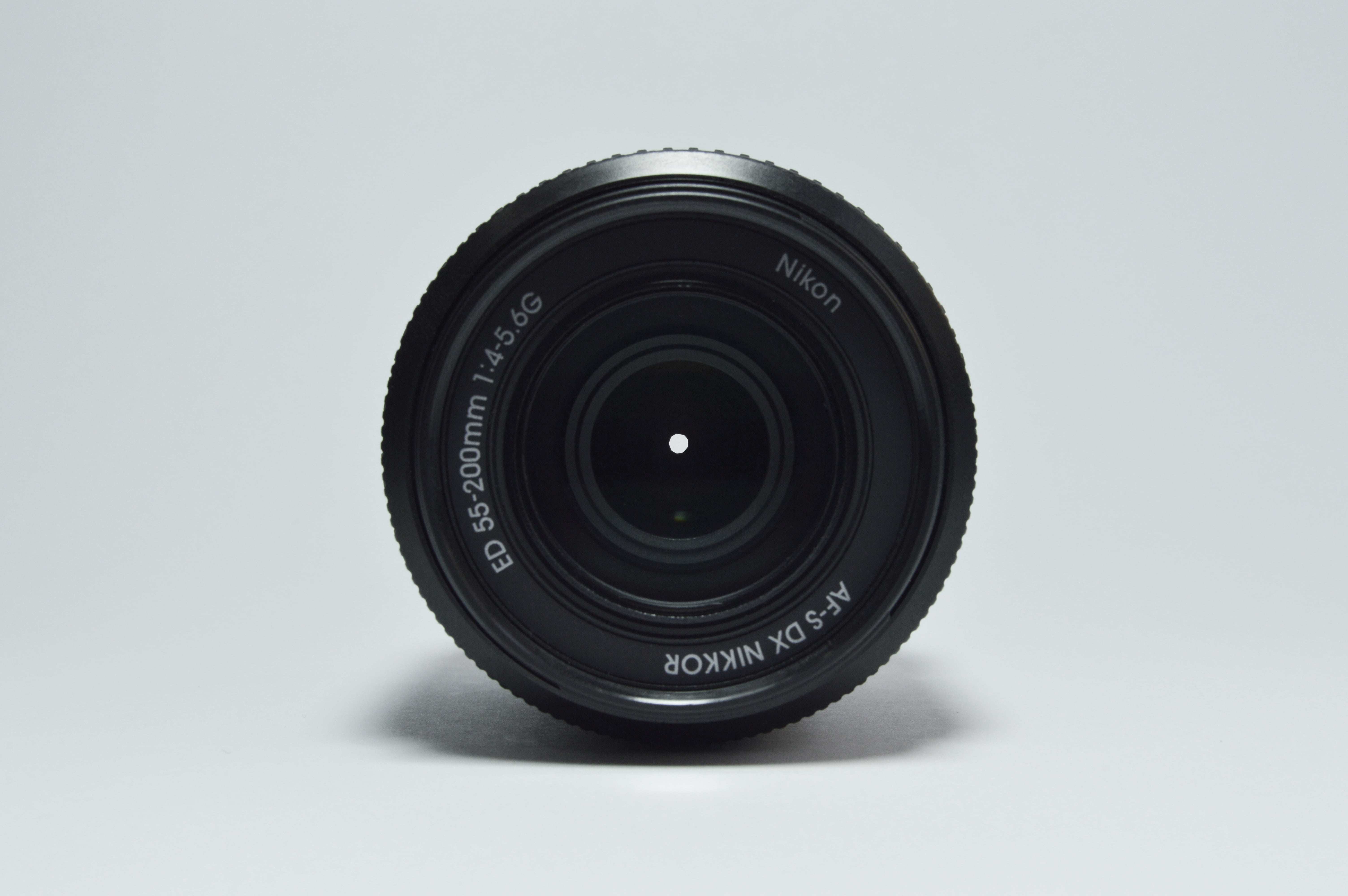 nikon, lens - optical instrument, circle, shoot, lens - eye, no people, 5K, black, white background, clean, photographic equipment, close-up, black color, HD Wallpaper