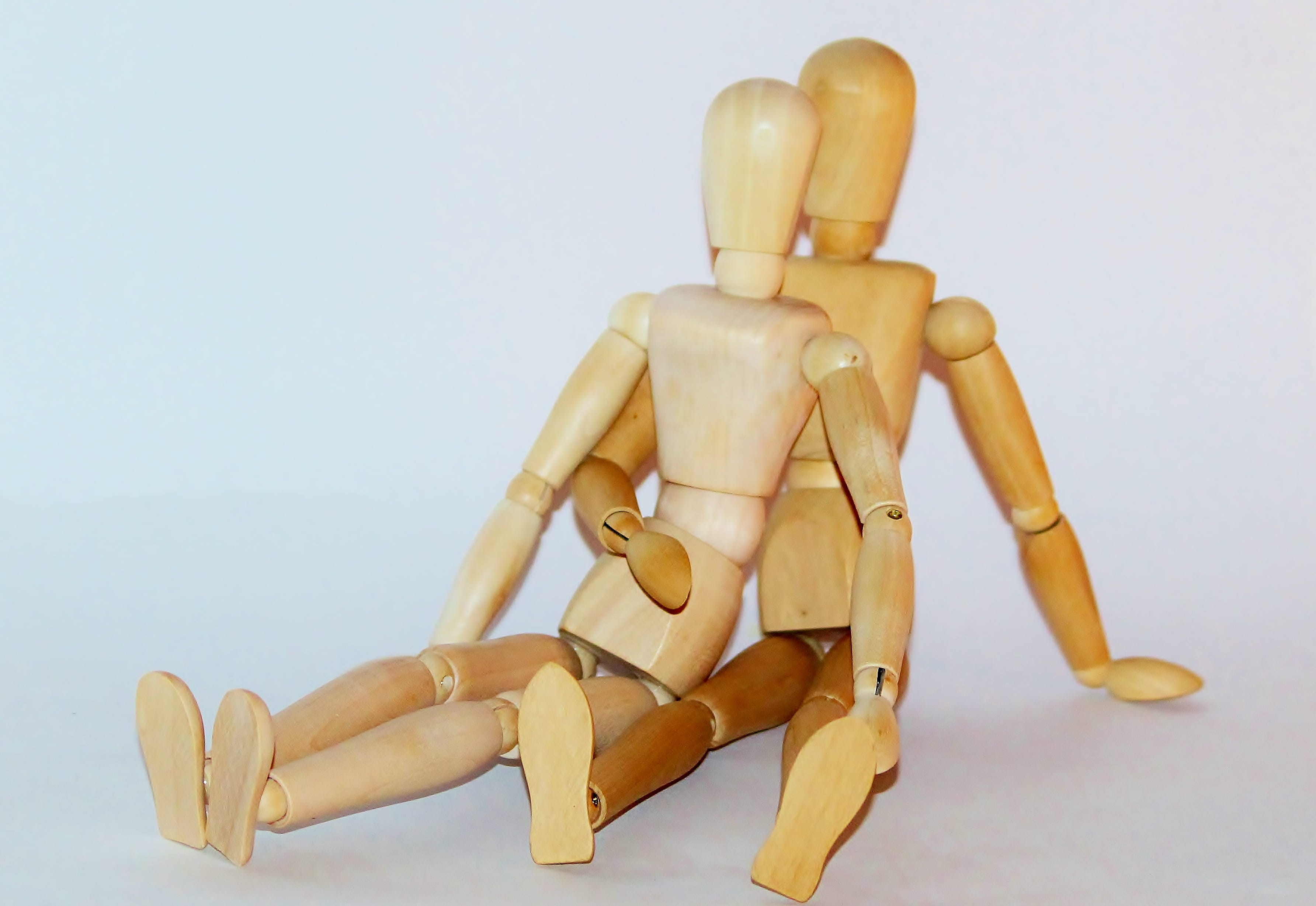 for two, love oath, table, feelings, romance, lovers, full length, human representation, personal, wooden figures, love, mannequin, engagement, craft, wooden, HD Wallpaper