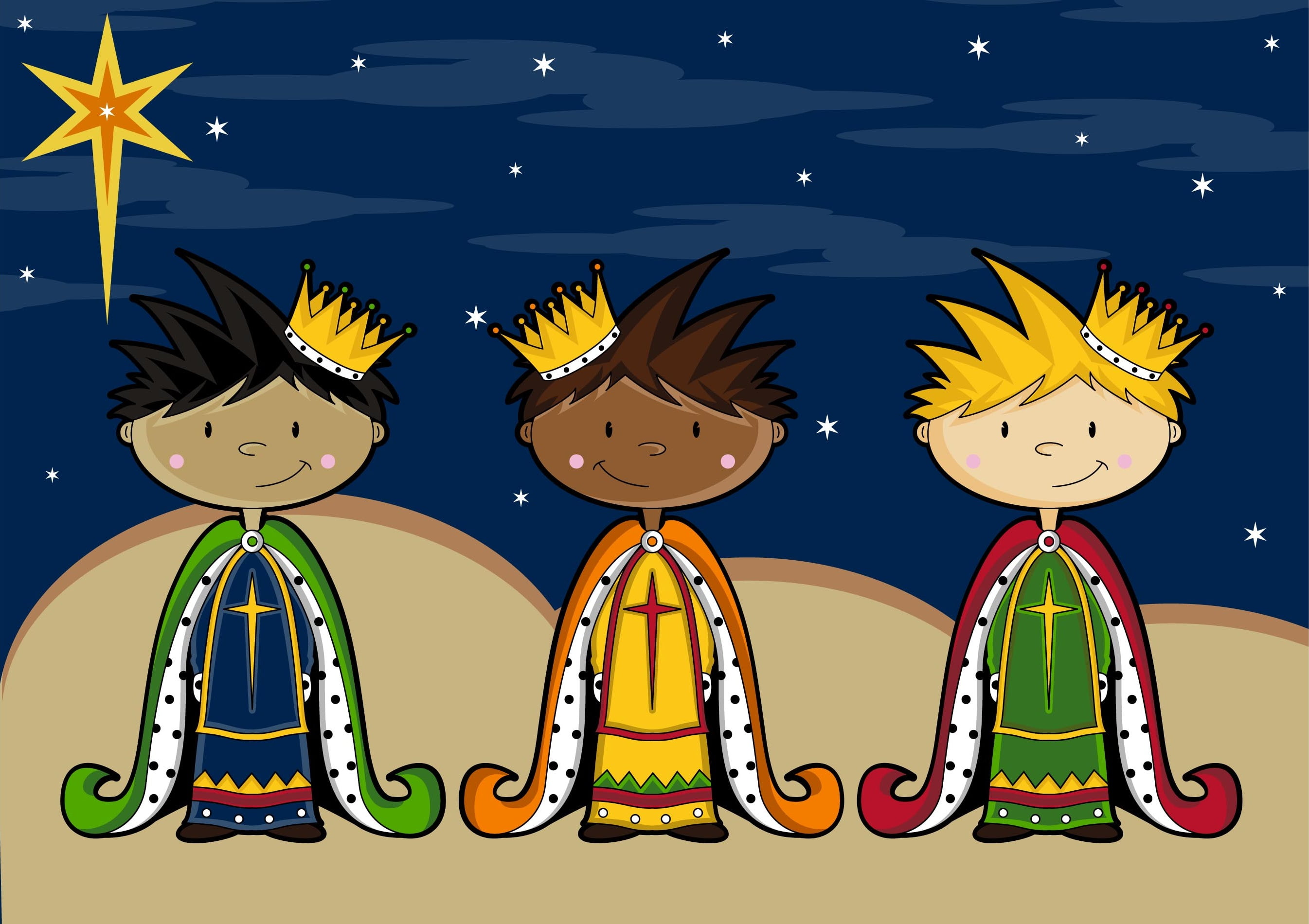 The Three Wise Men, Christmas, Holiday, 2K, HD Wallpaper