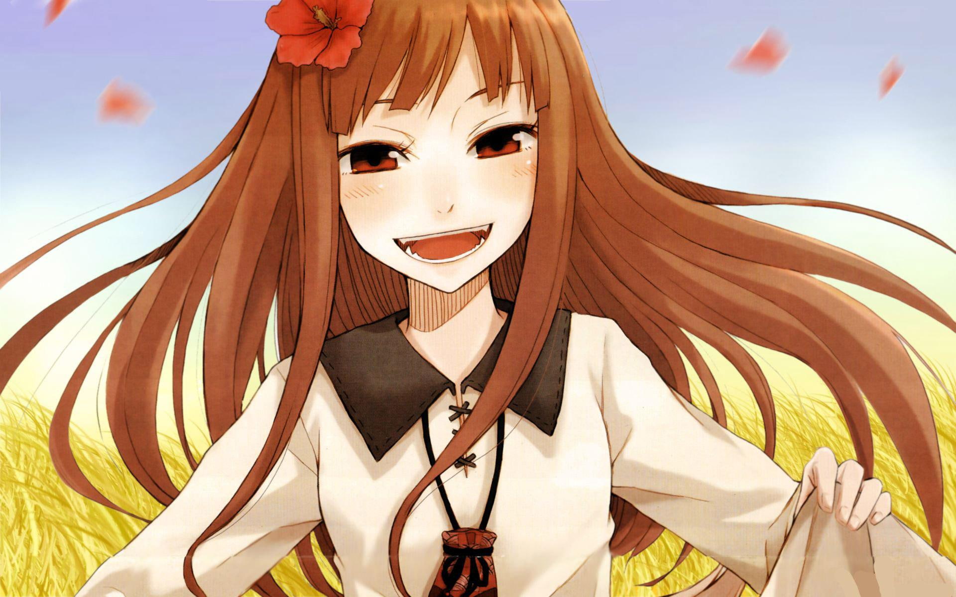 female, 1080P, character, anime, spice and wolf, holo, 1920x1200, happy, HD Wallpaper