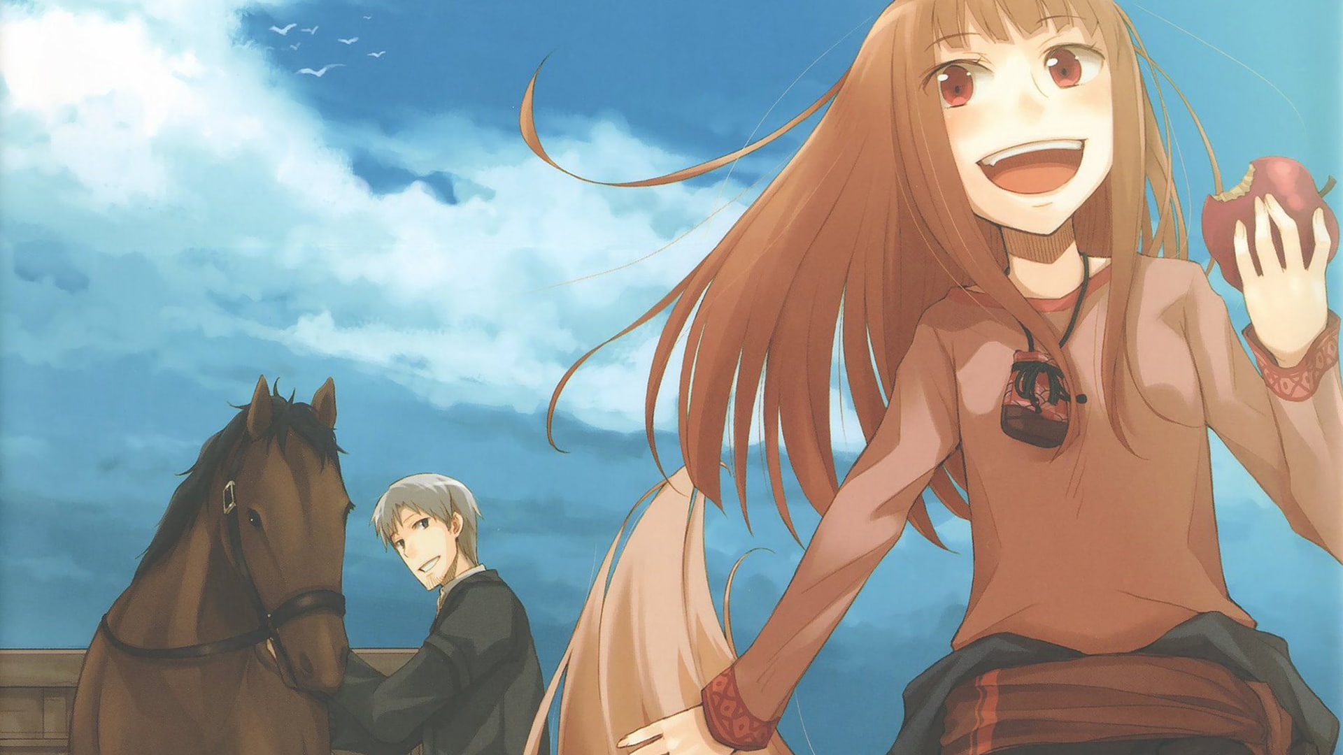 and, spice, hd, anime, cartoon/comic, wolf, 1080P, HD Wallpaper