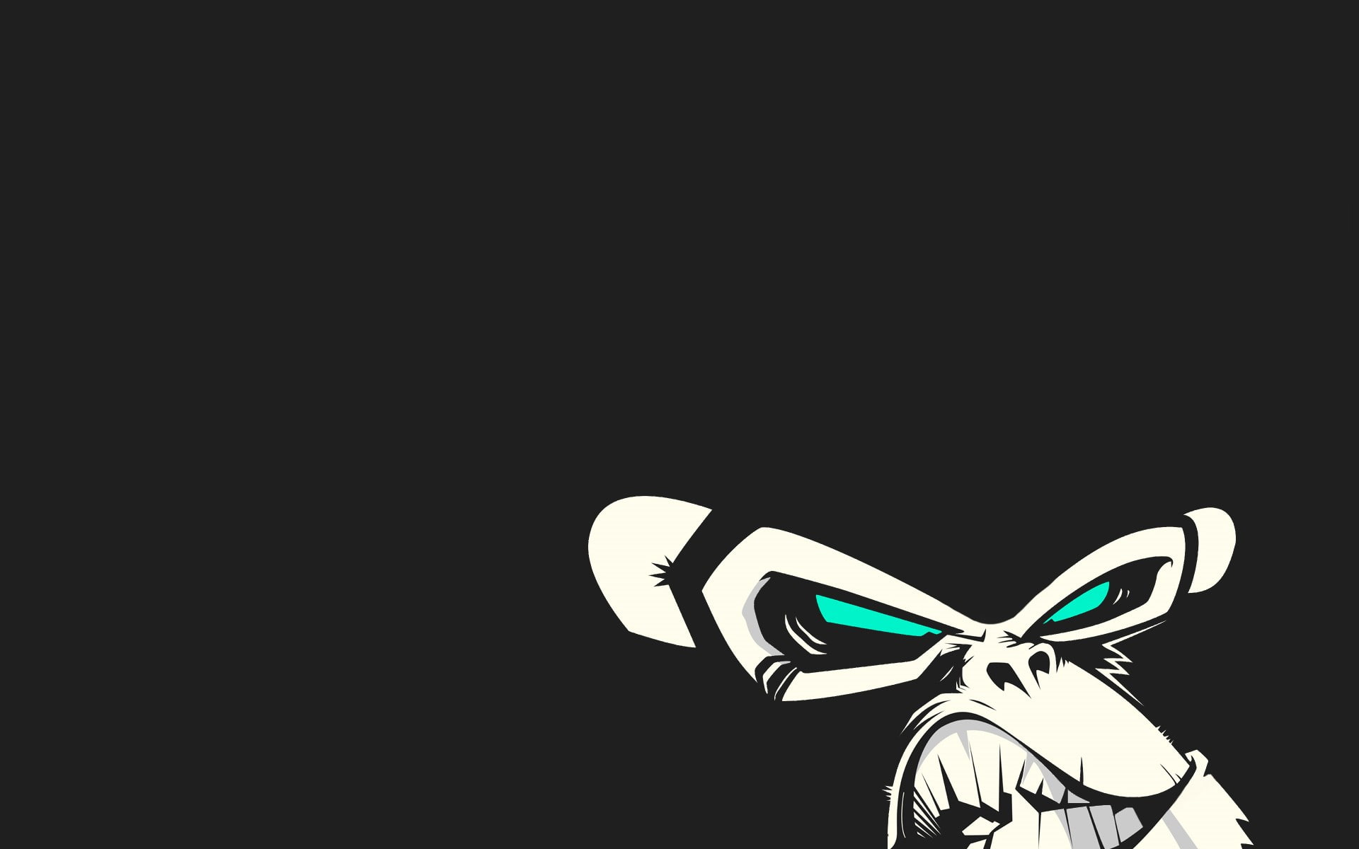 simple, 1080P, simple background, minimalism, monkey face, monkey, background, face, HD Wallpaper
